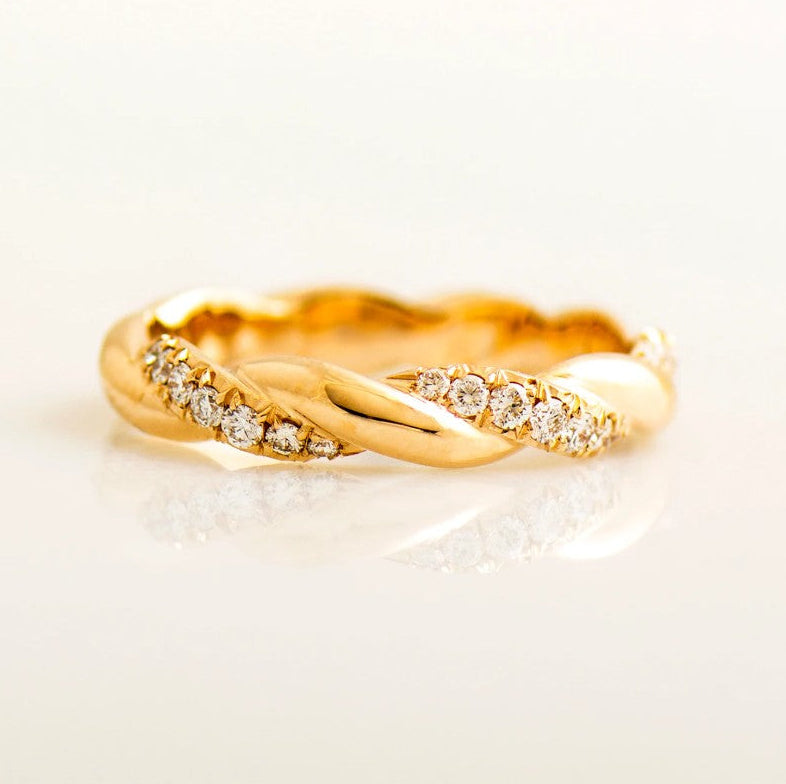 4 MM Braided Diamonds Ring