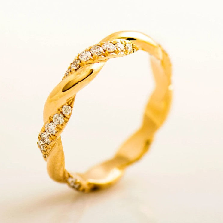 4 MM Braided Diamonds Ring