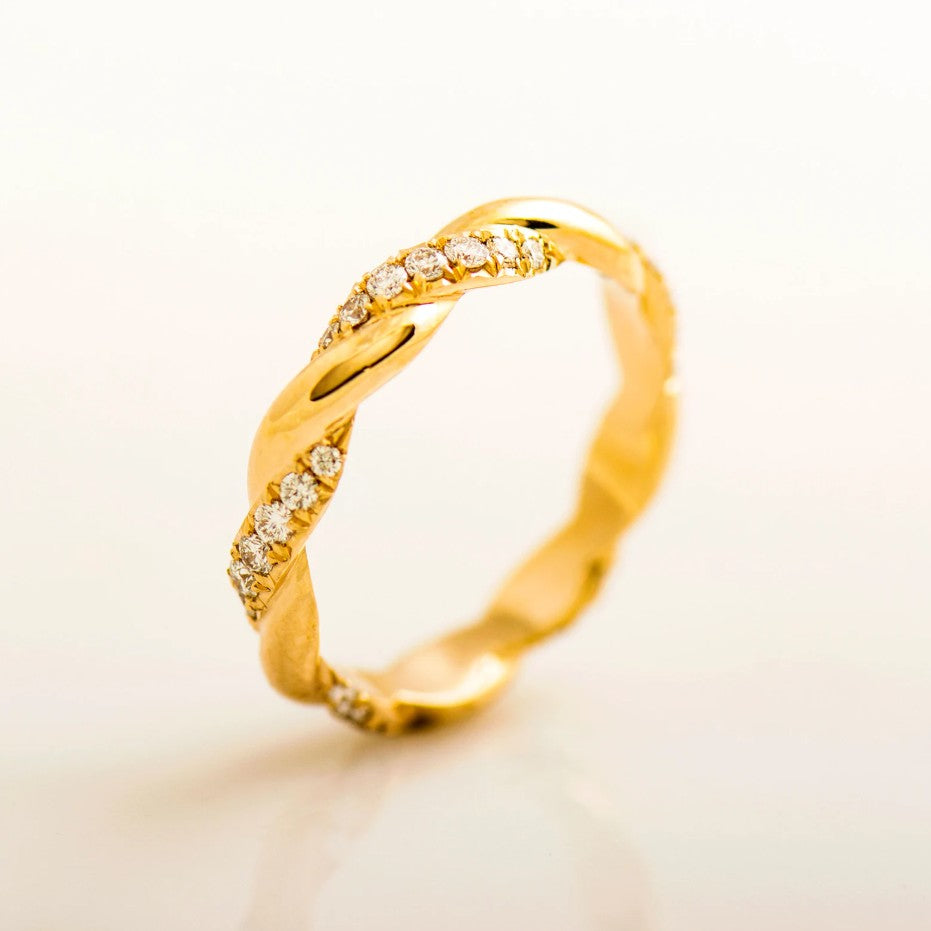 4 MM Braided Diamonds Ring