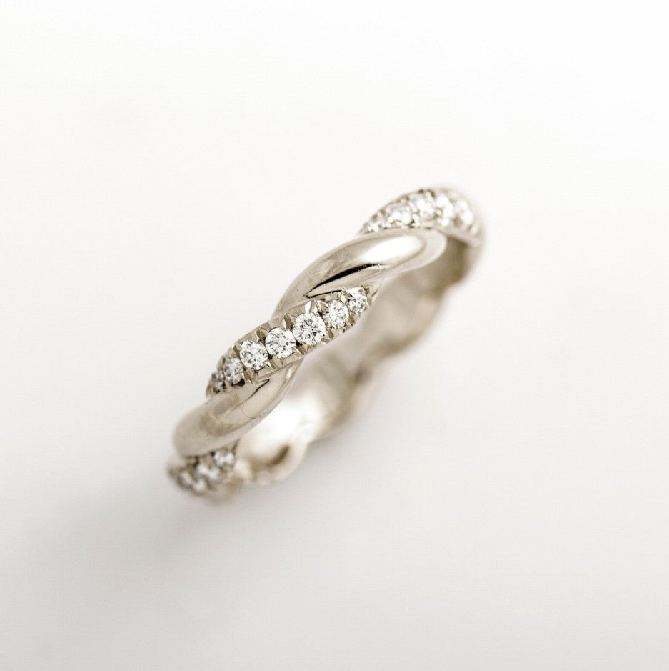 4 MM Braided Diamonds Ring