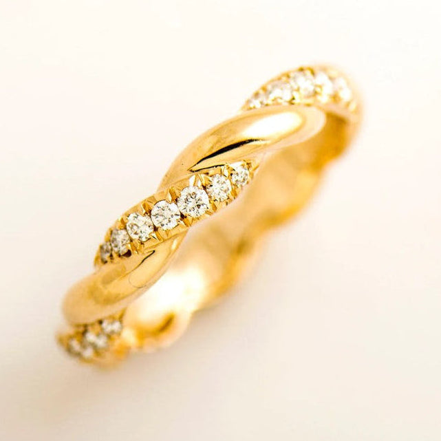 4 MM Braided Diamonds Ring