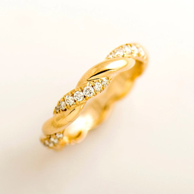 4 MM Braided Diamonds Ring