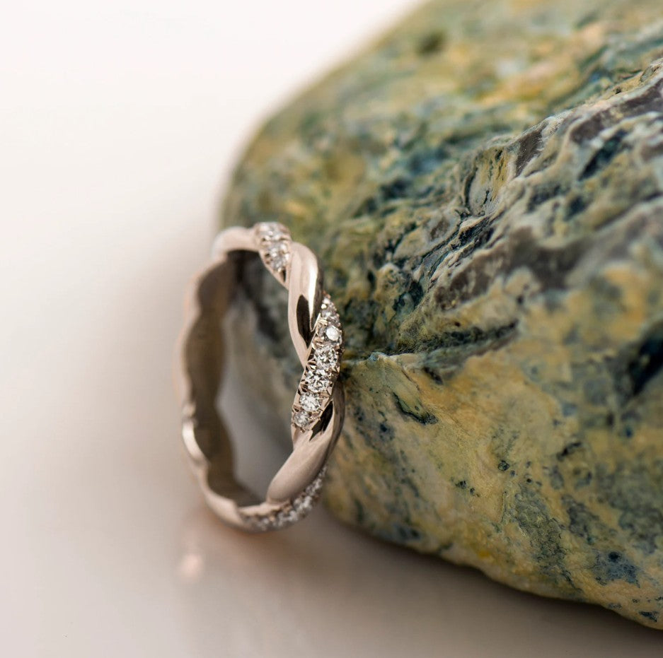4 MM Braided Diamonds Ring
