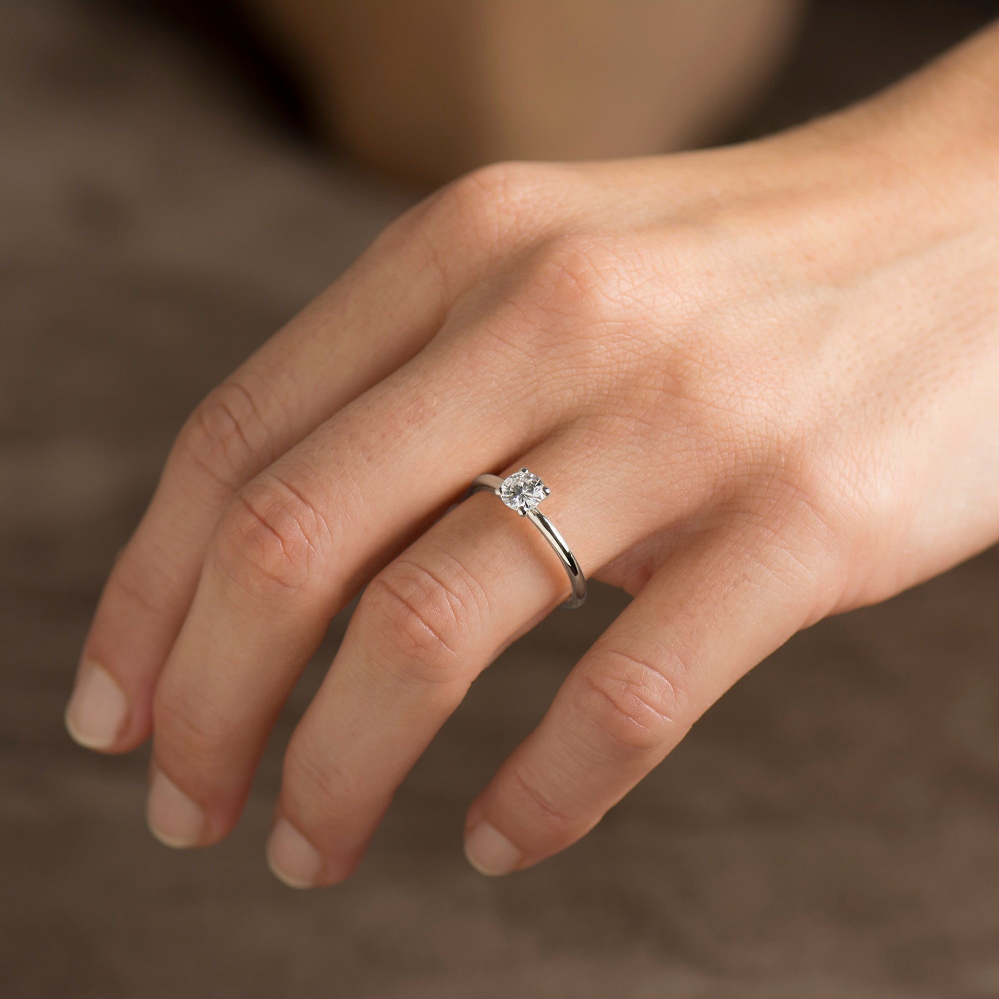 Simple Solitaire Engagement Ring