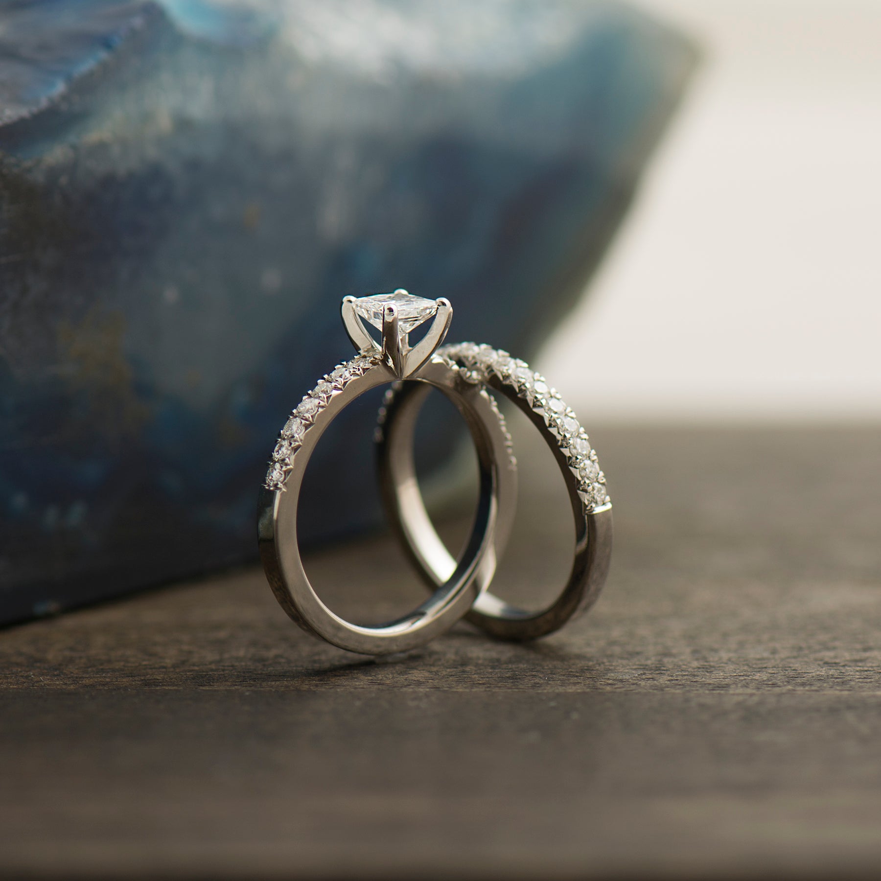 Princess Ring Engagement Set