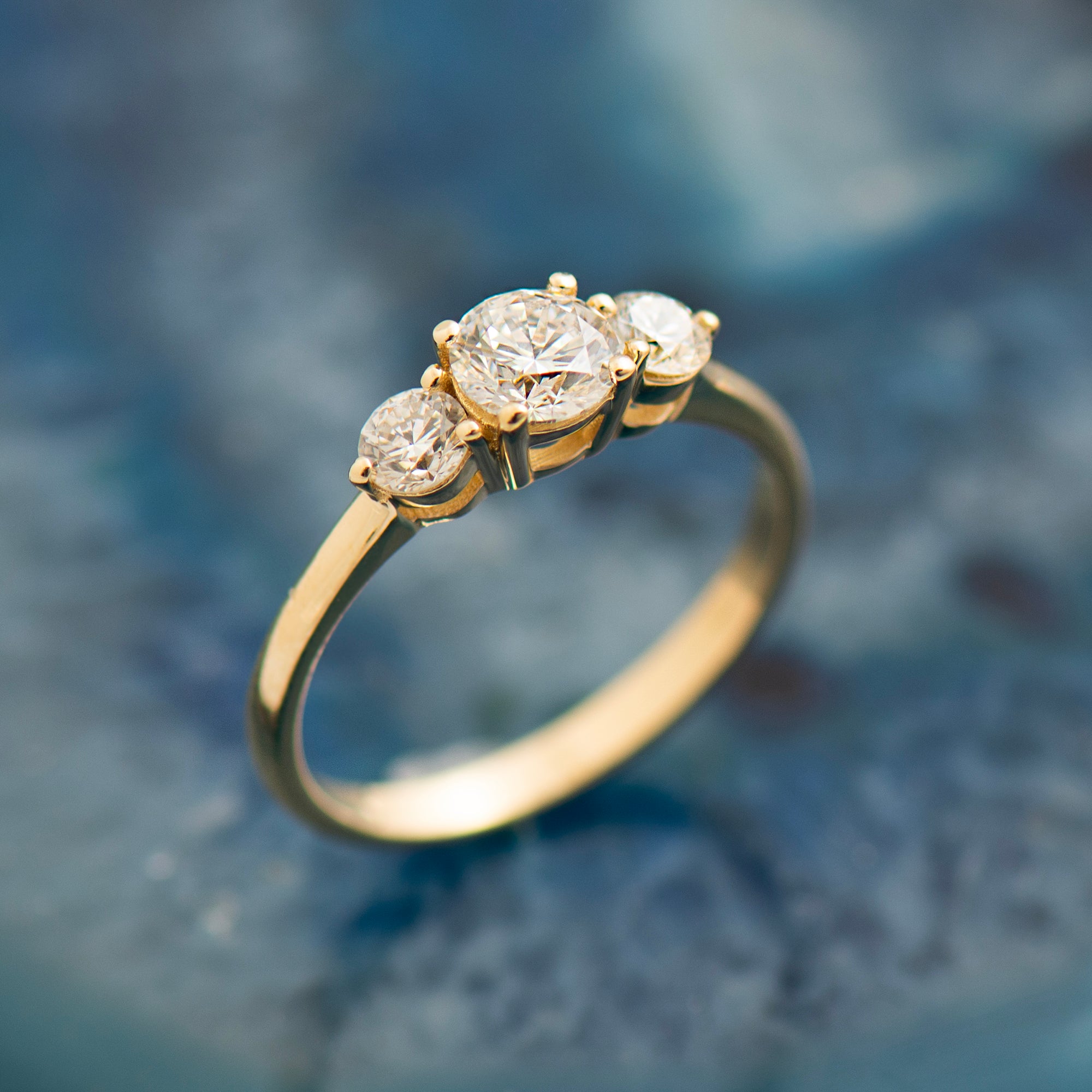 Three Stones Engagement Ring