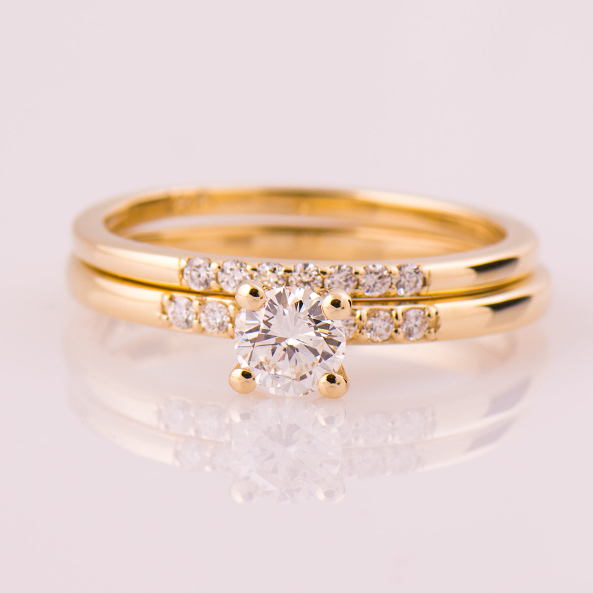Delicate Diamond Rings Set