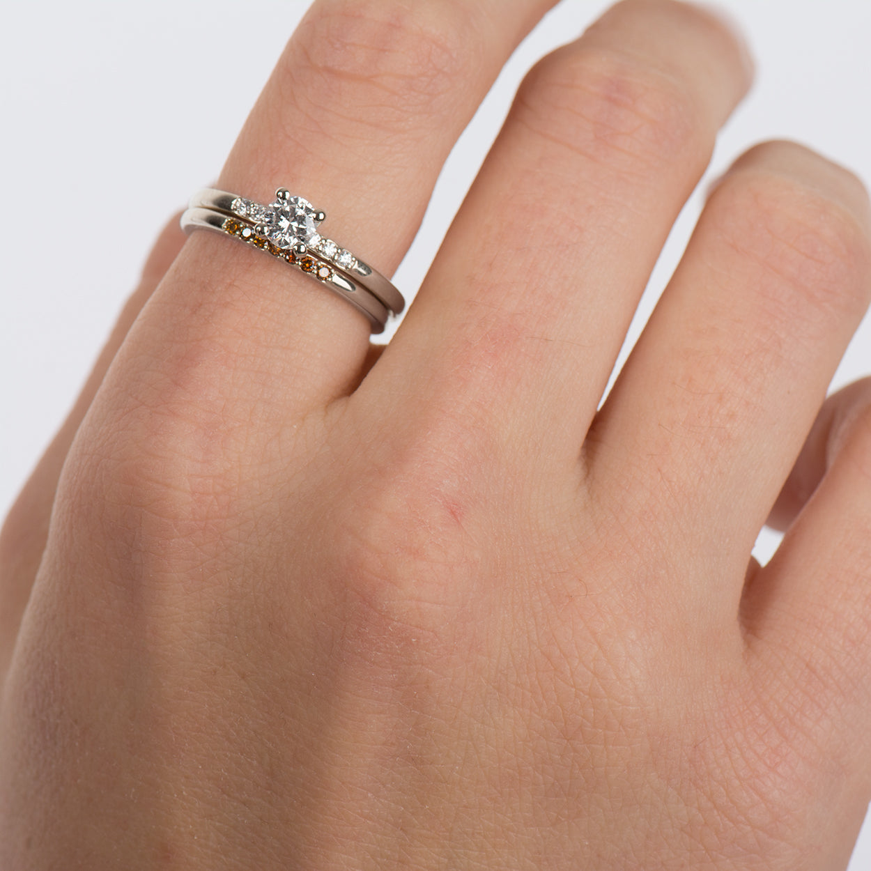 Delicate Diamond Rings Set