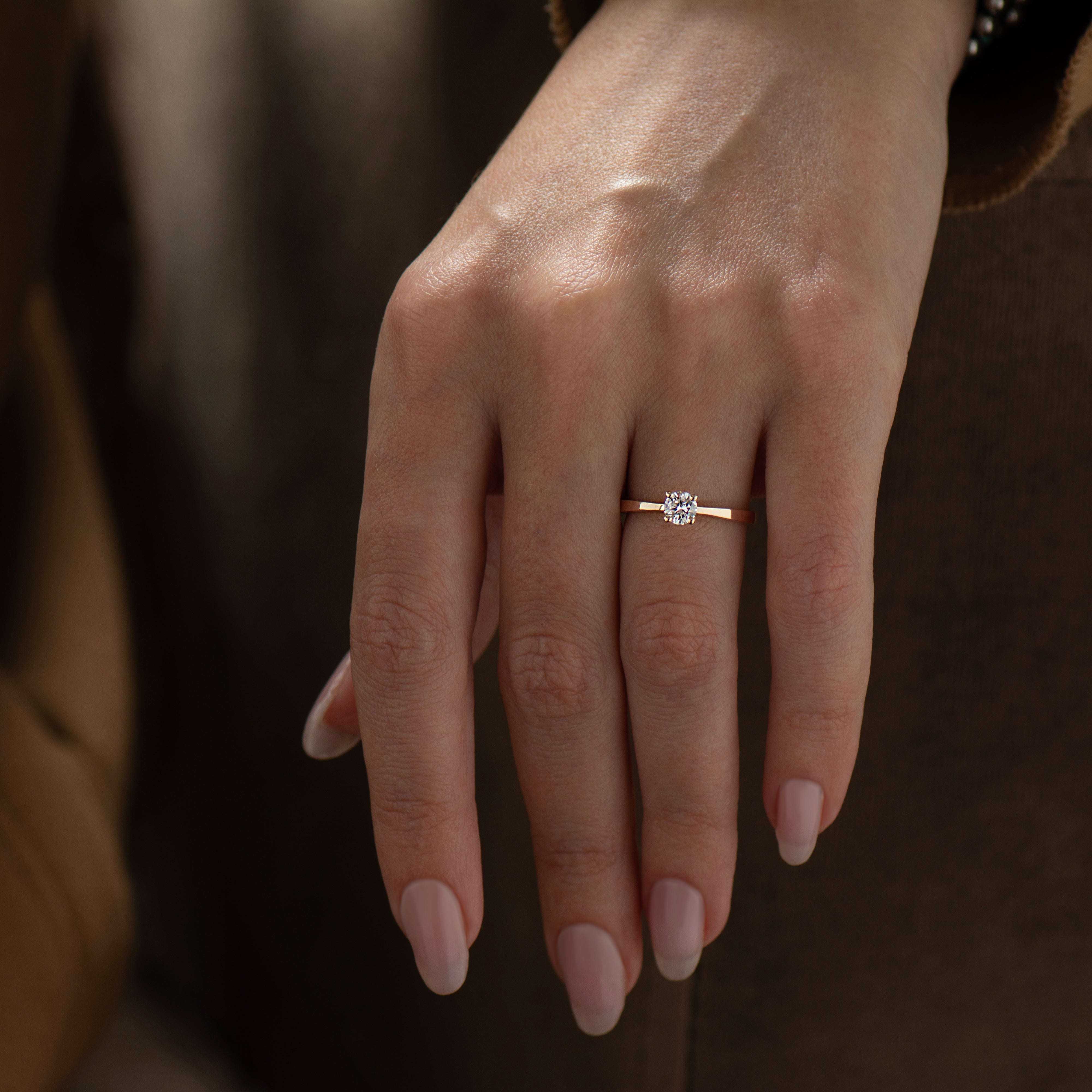 High Set Tapered Diamond Ring