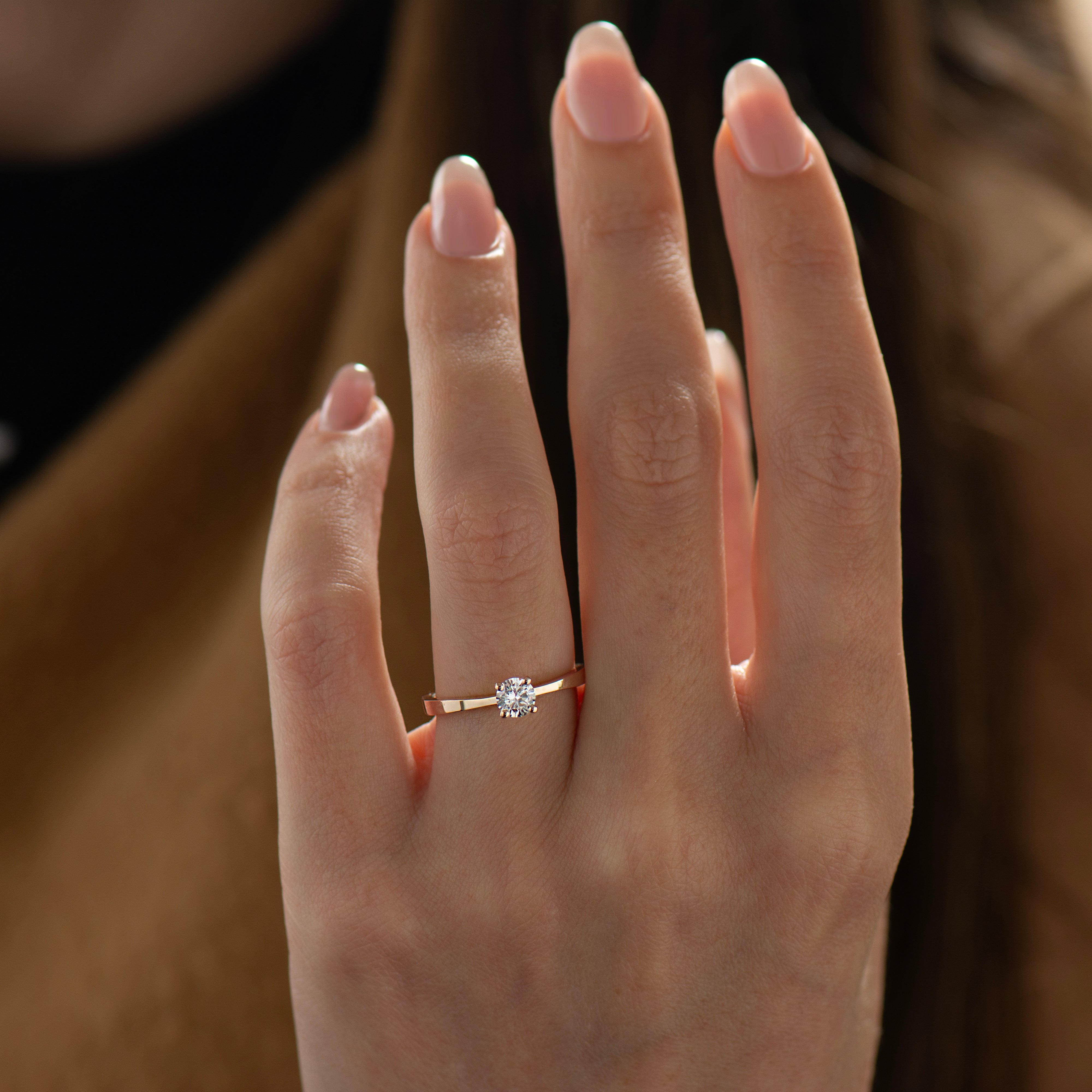 High Set Tapered Diamond Ring