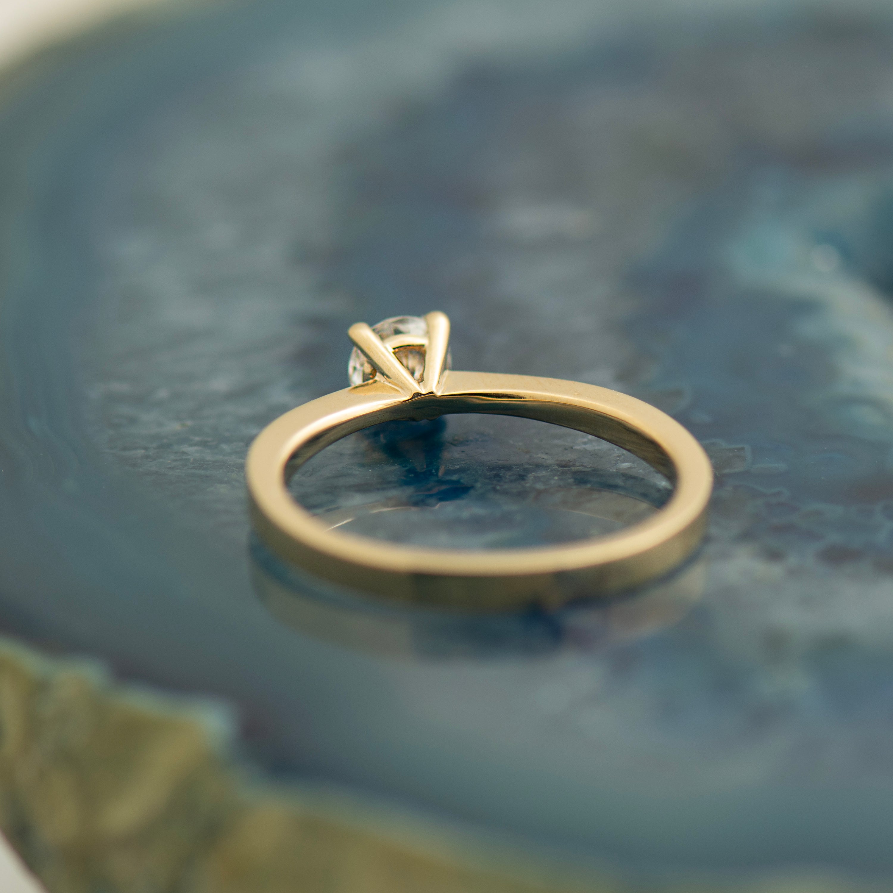 High Set Tapered Diamond Ring