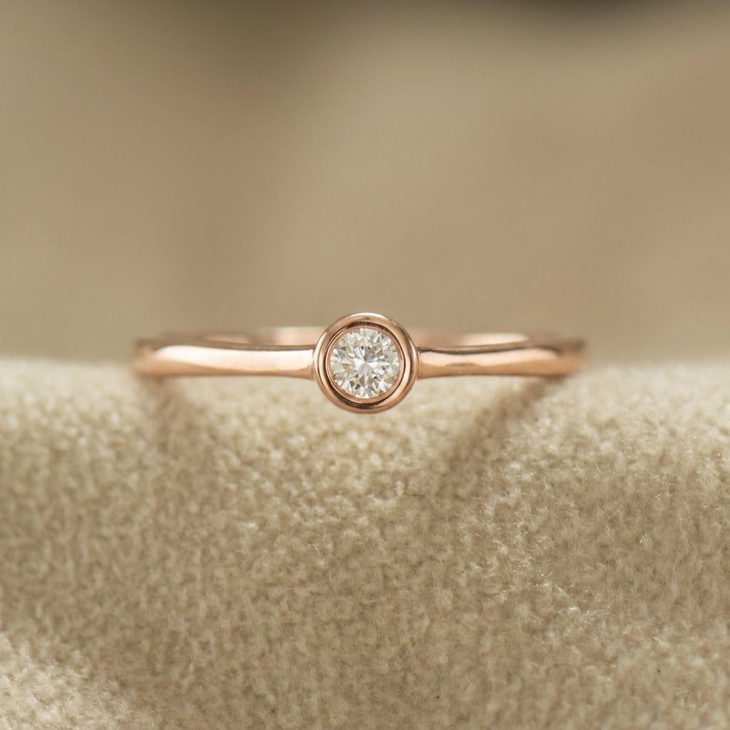 Round Diamond Bezel Ring