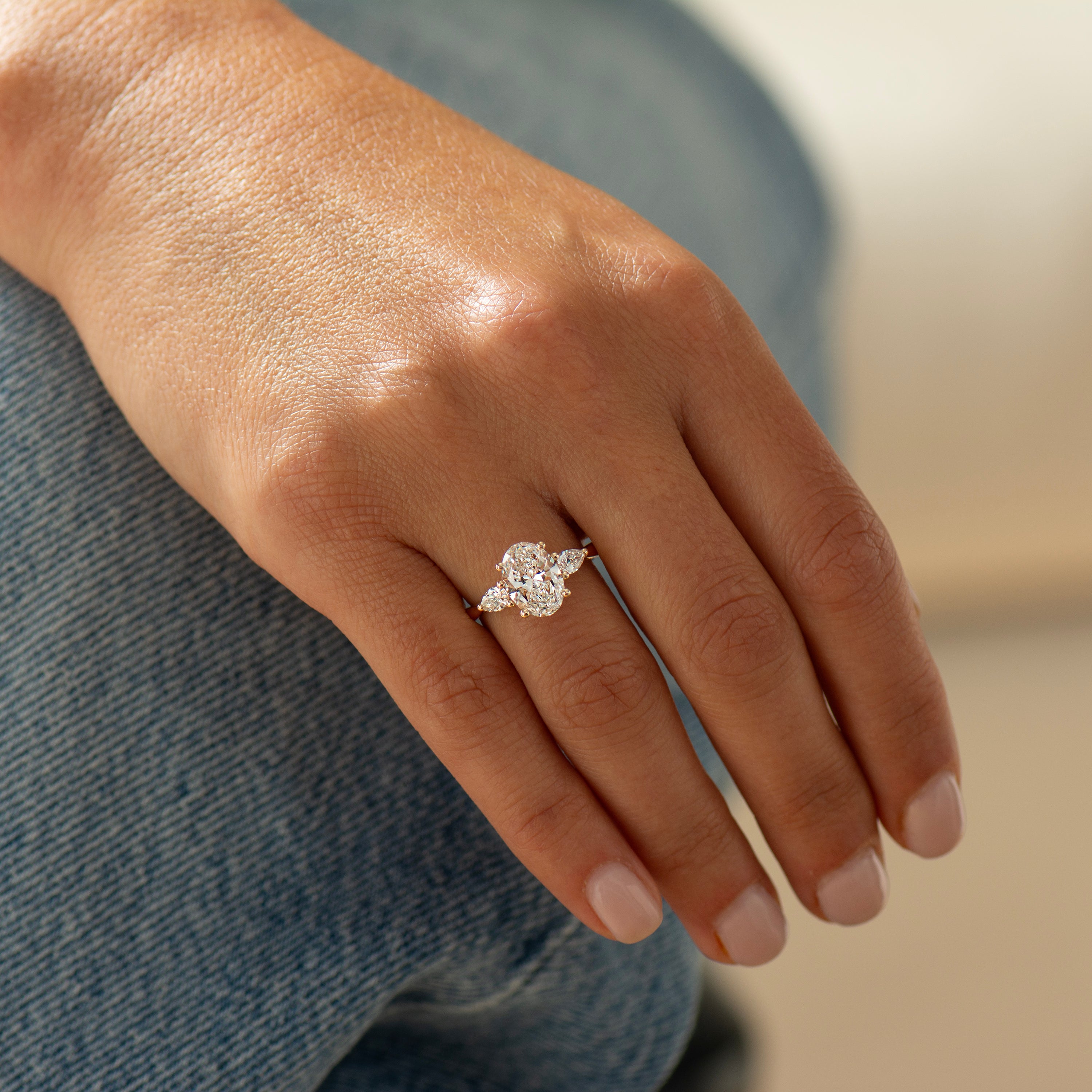 Oval Brilliant Lab Diamond Ring