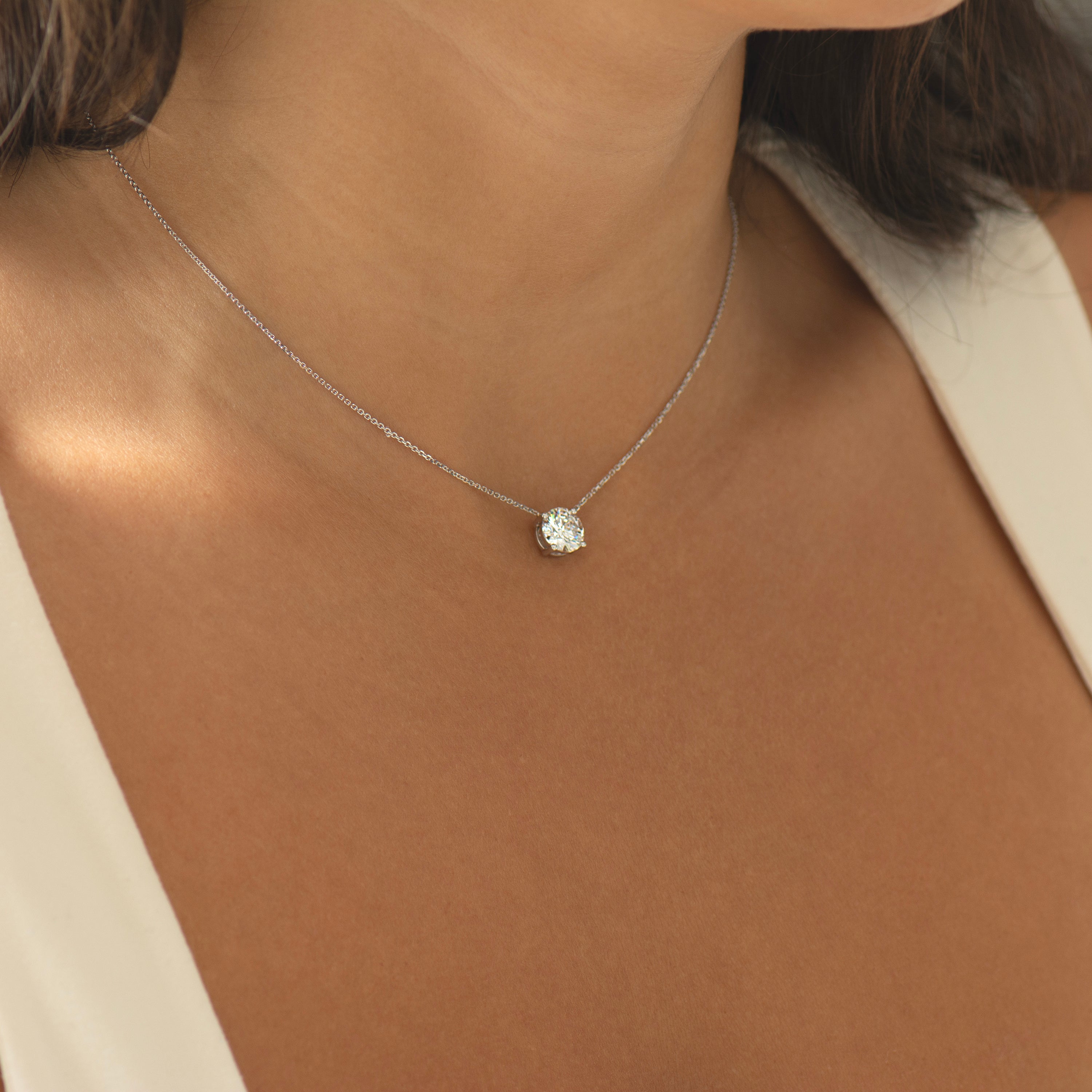 Floating Lab Diamond Necklace