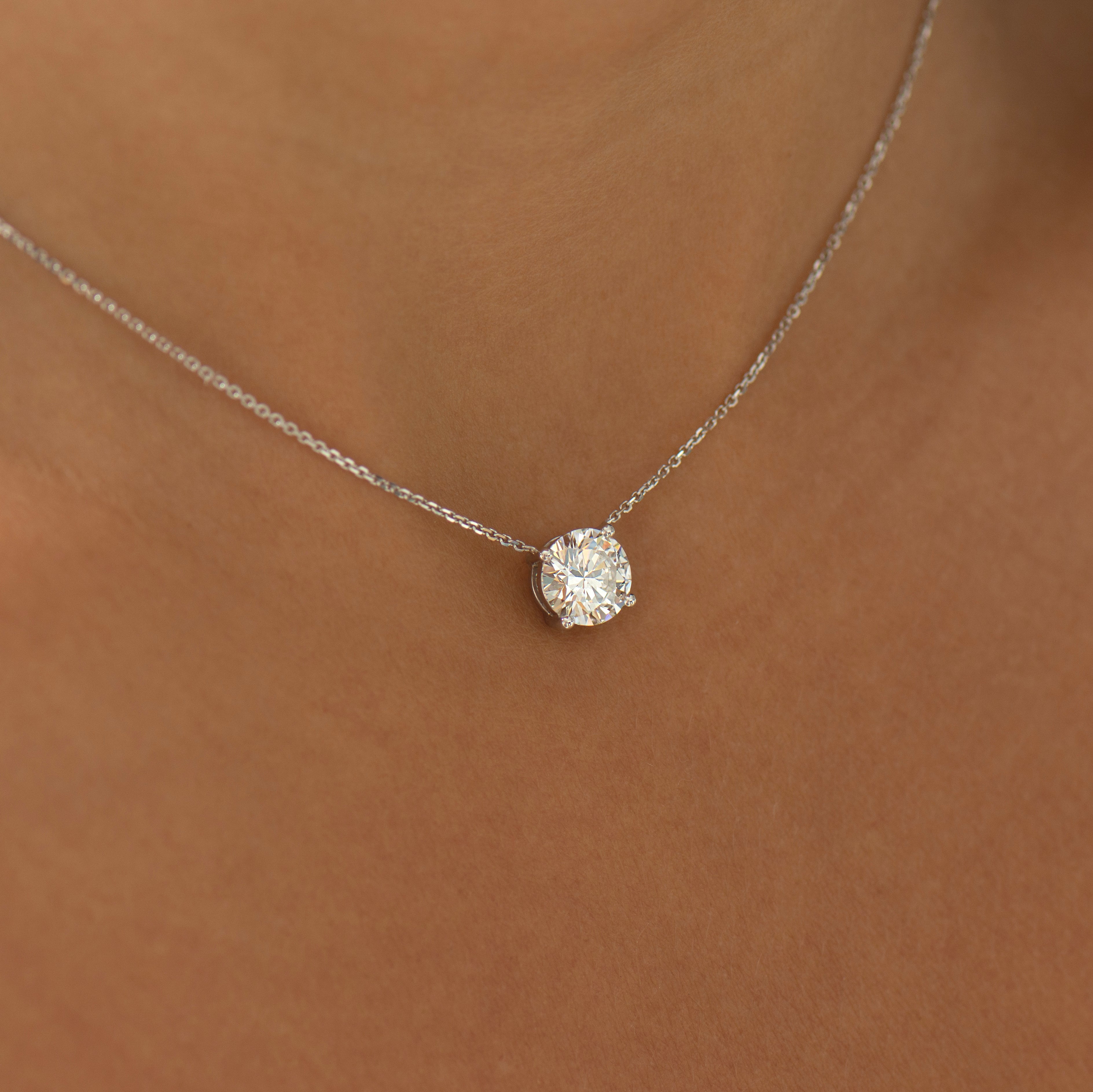 Floating Lab Diamond Necklace