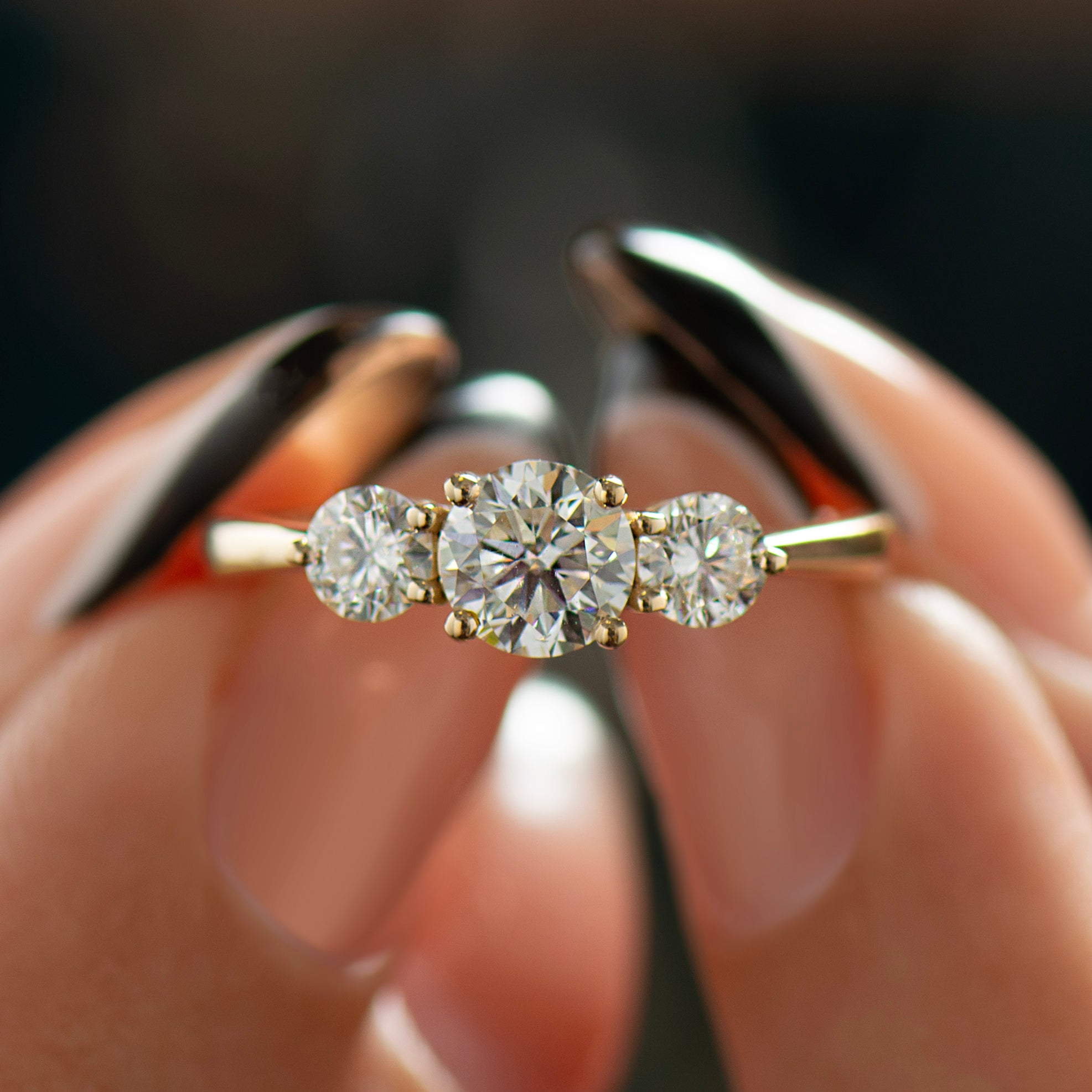 Three Stones Engagement Ring