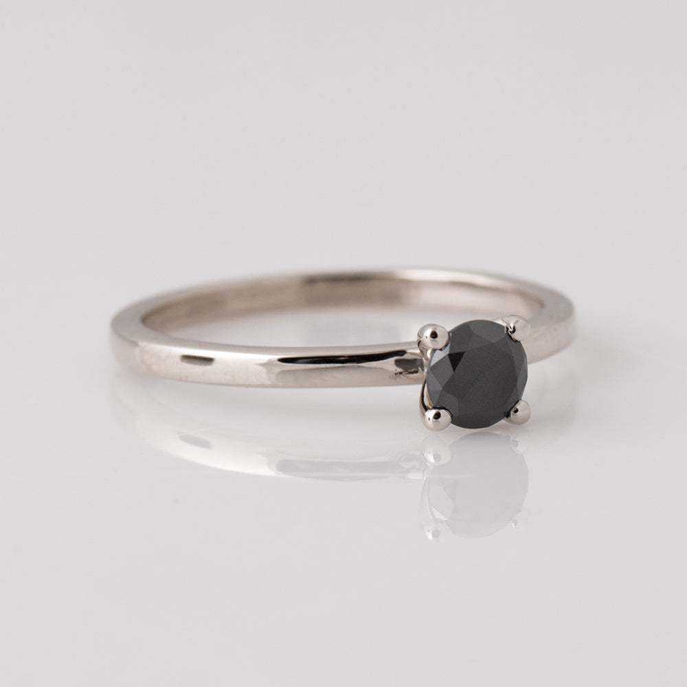 Simple 0.5ct Black Diamond Ring