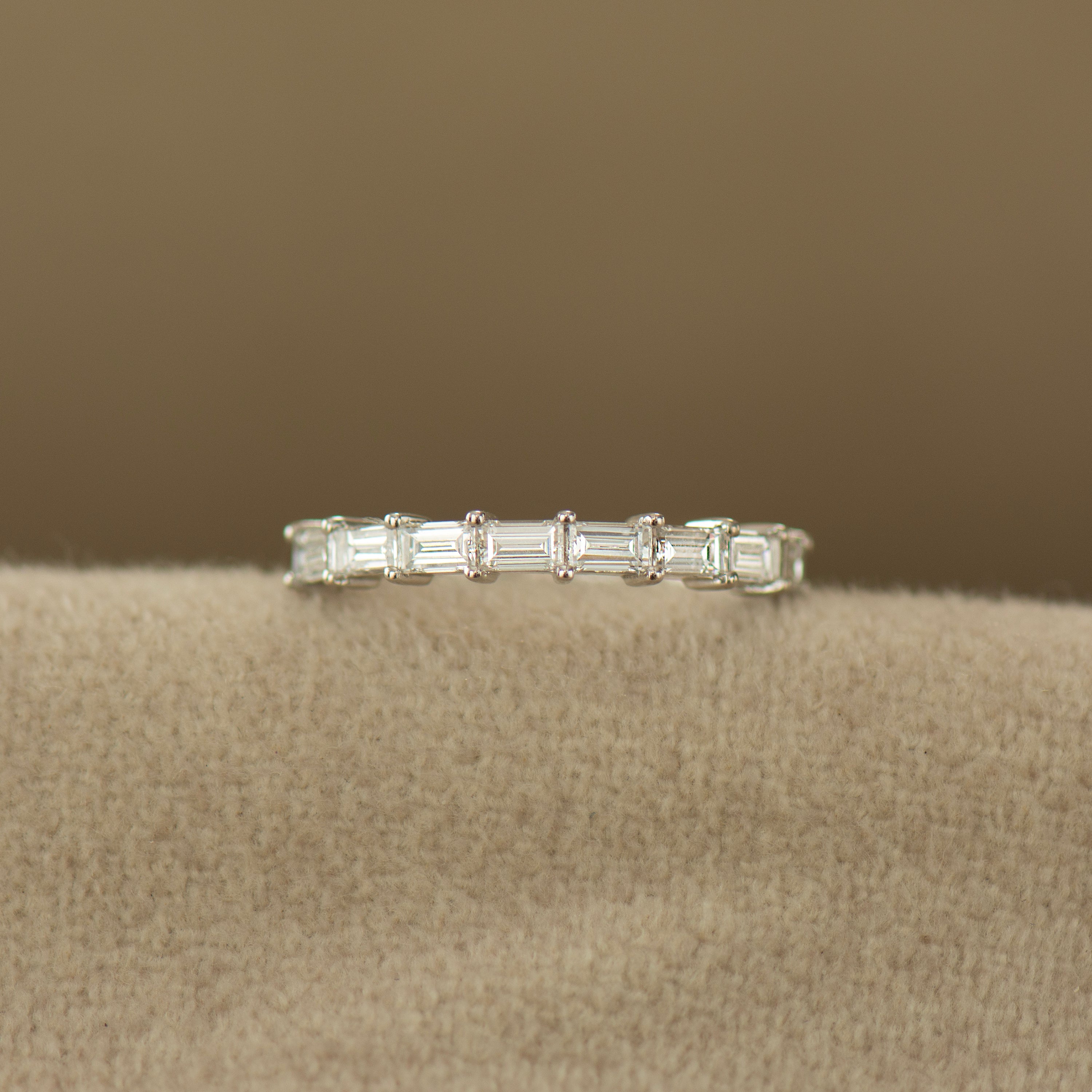 Baguette Diamonds Half Eternity Band