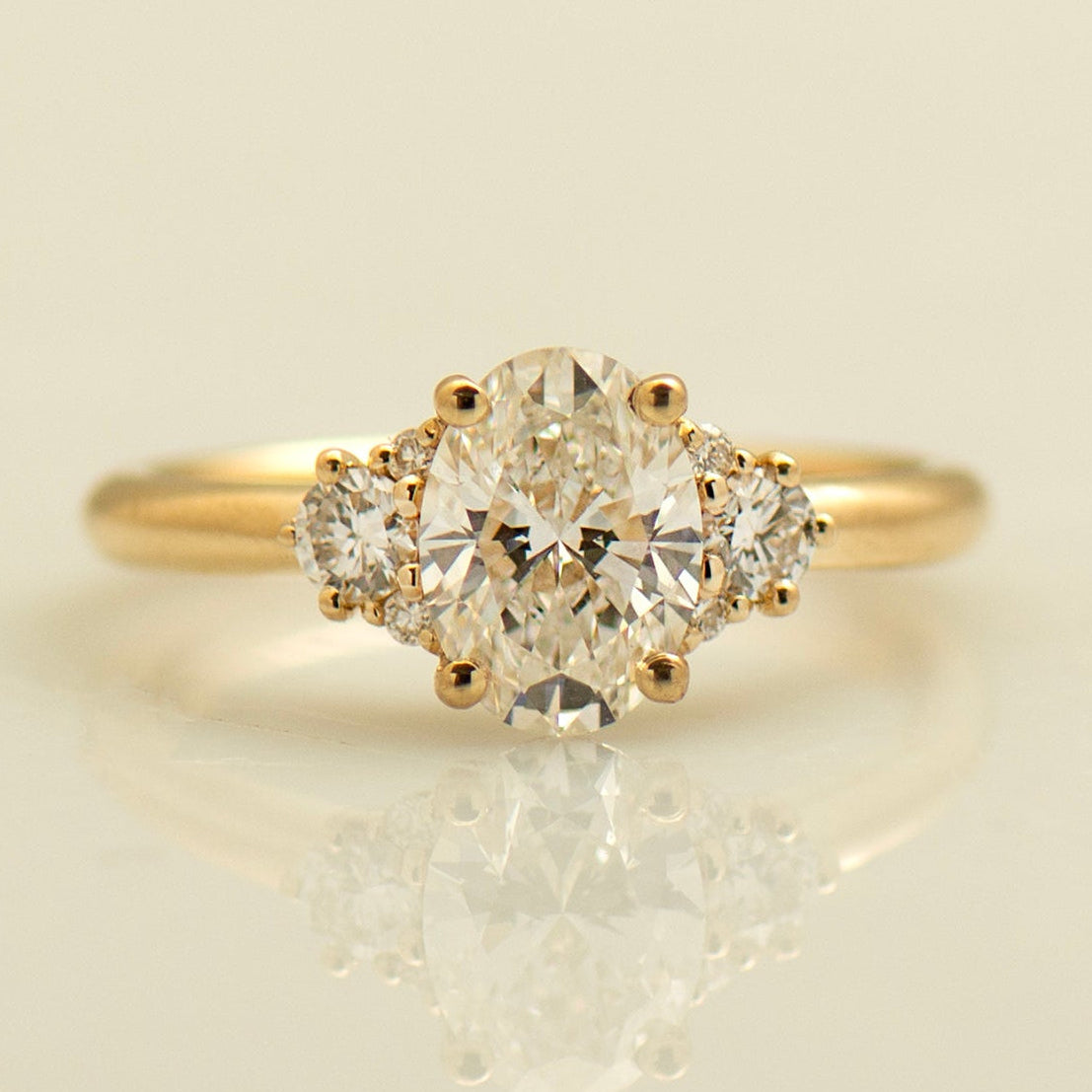 Oval Lab Diamond Engagement Ring