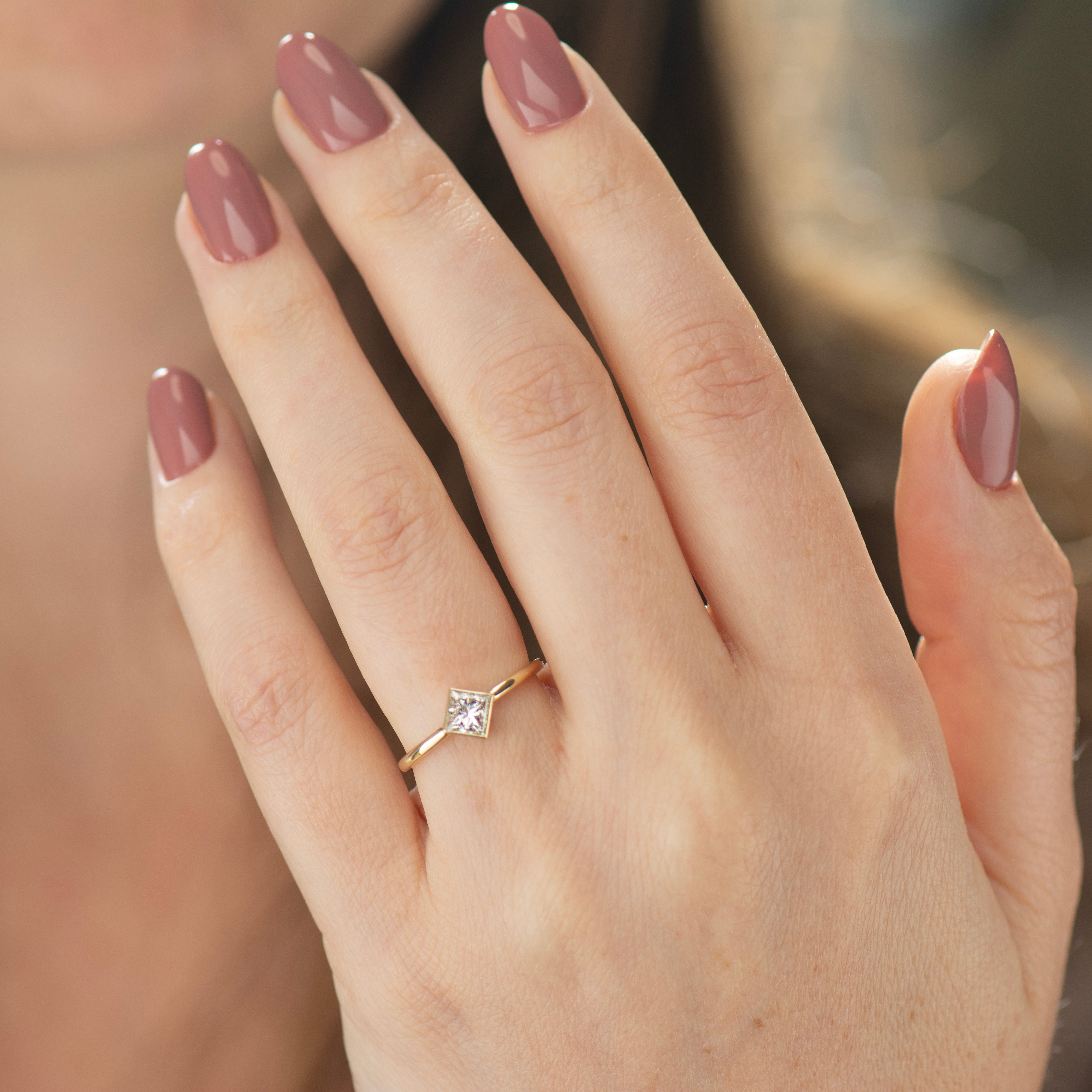 Elegant Princess Cut Diamond Ring