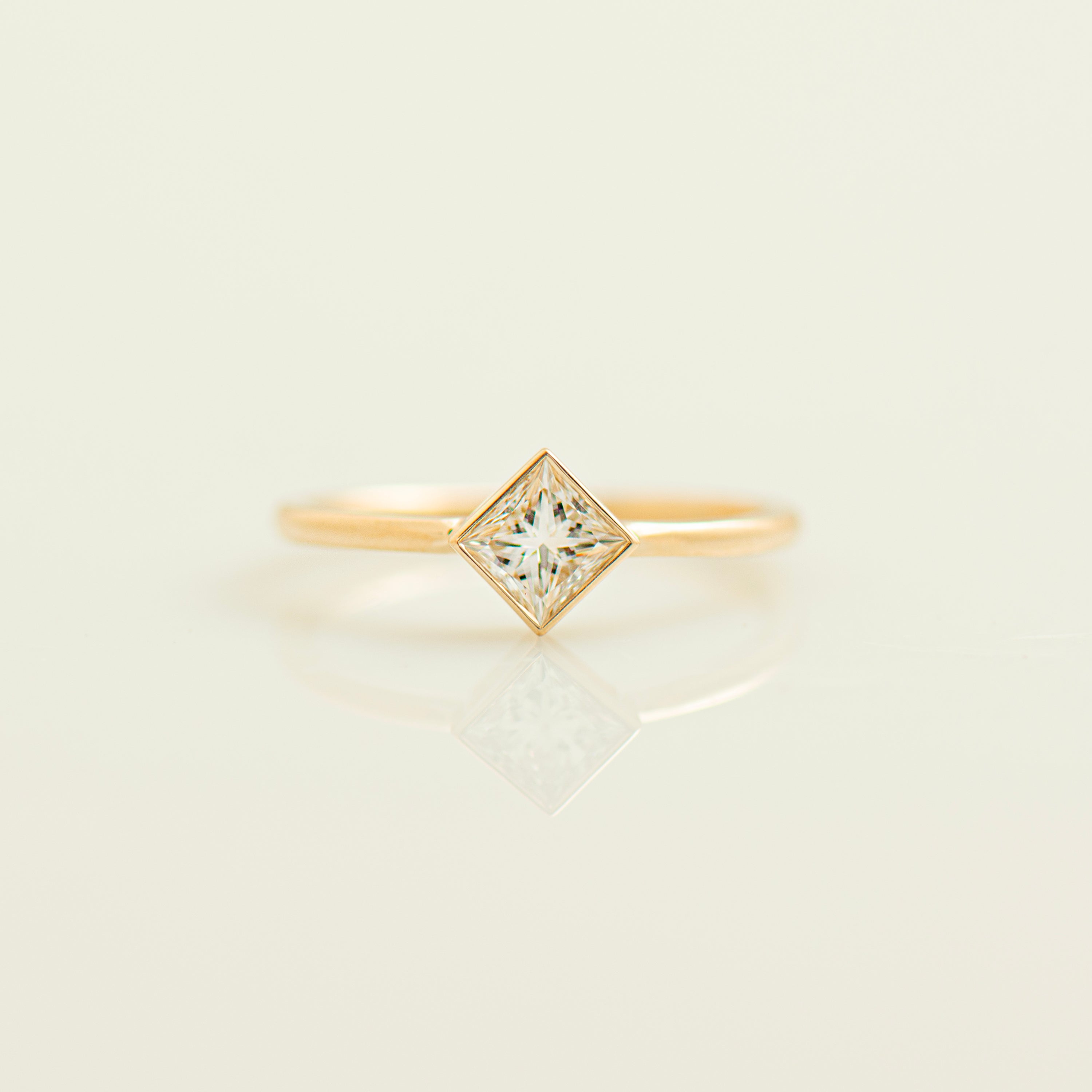 Elegant Princess Cut Diamond Ring