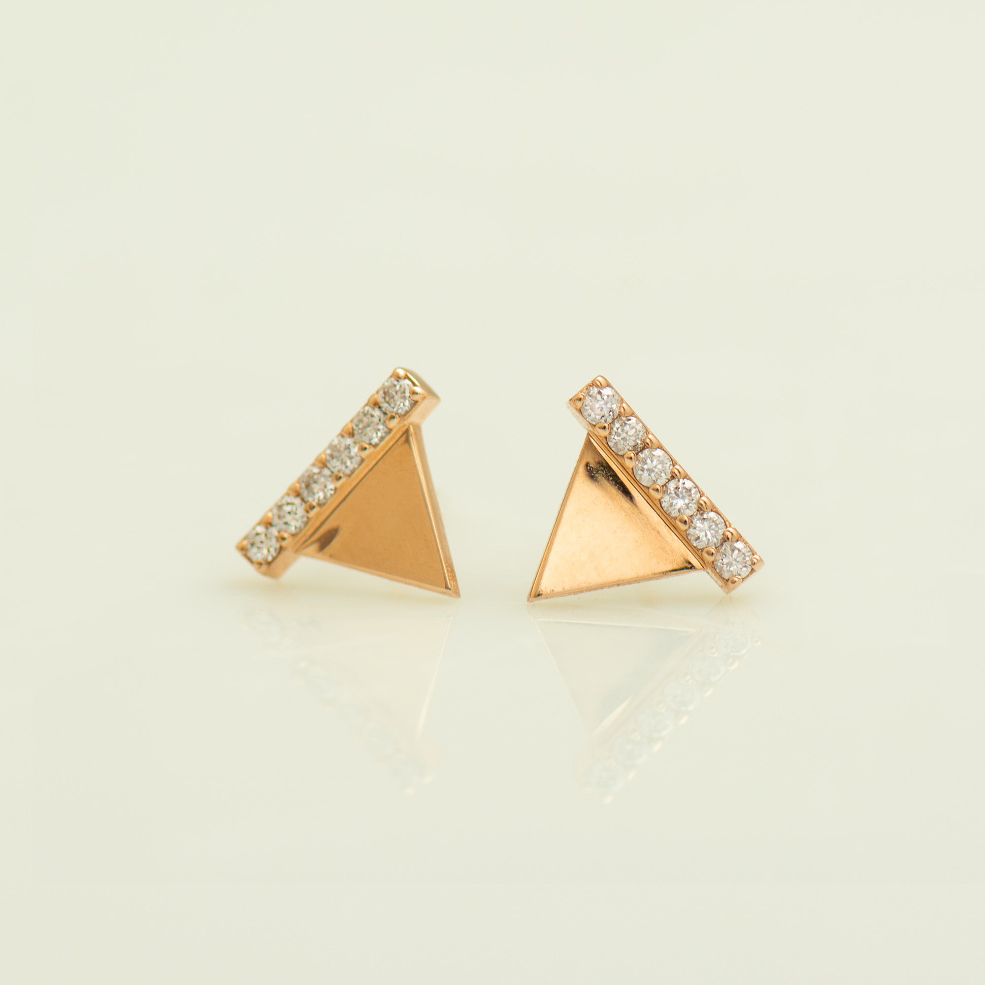 Triangle Gold Earrings
