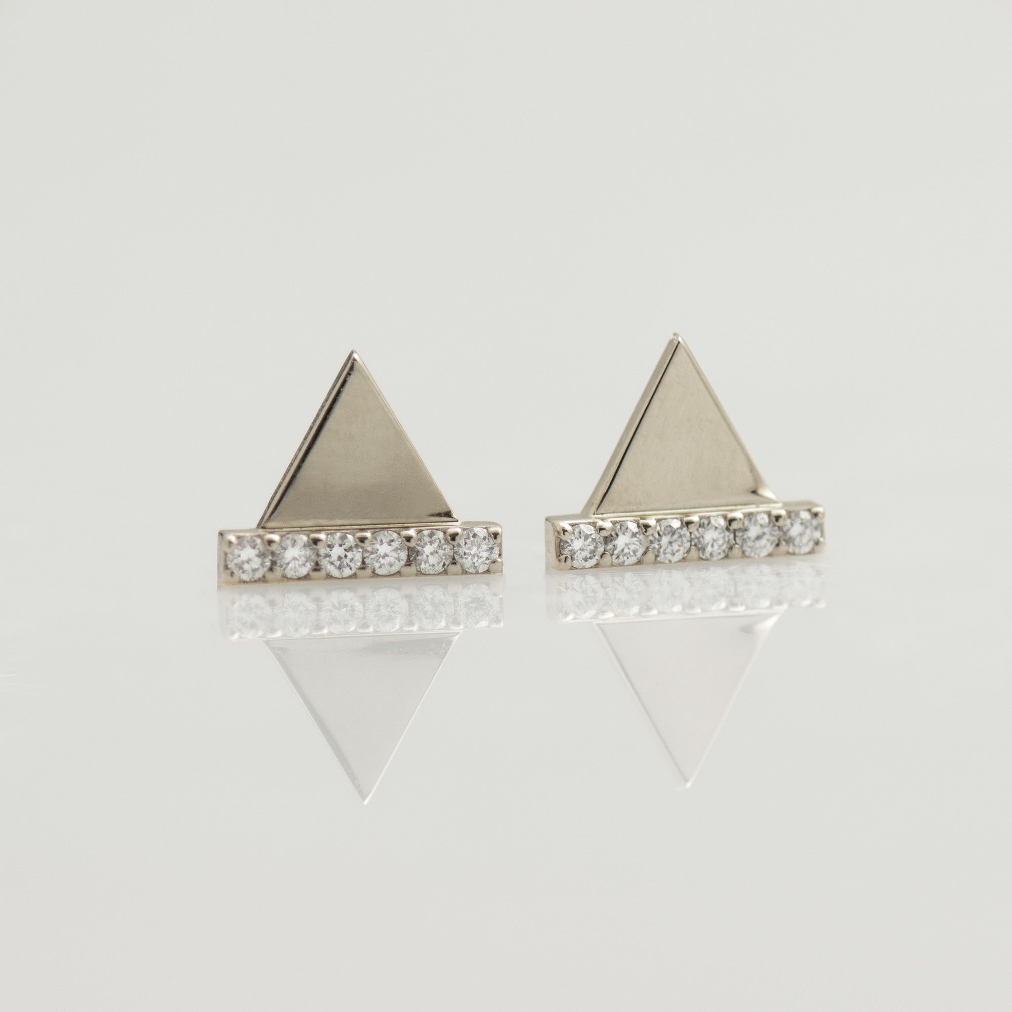 Triangle Gold Earrings