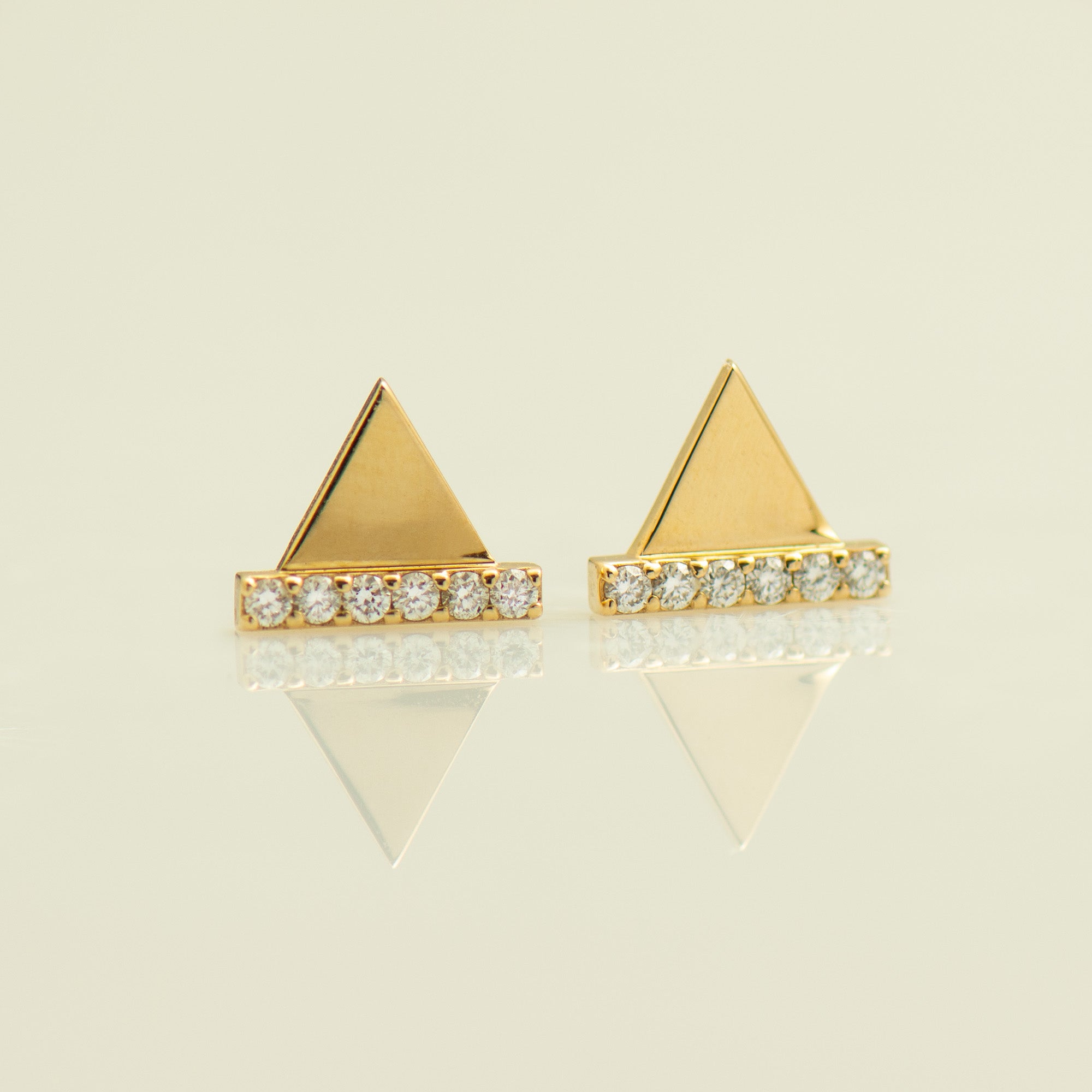 Triangle Gold Earrings