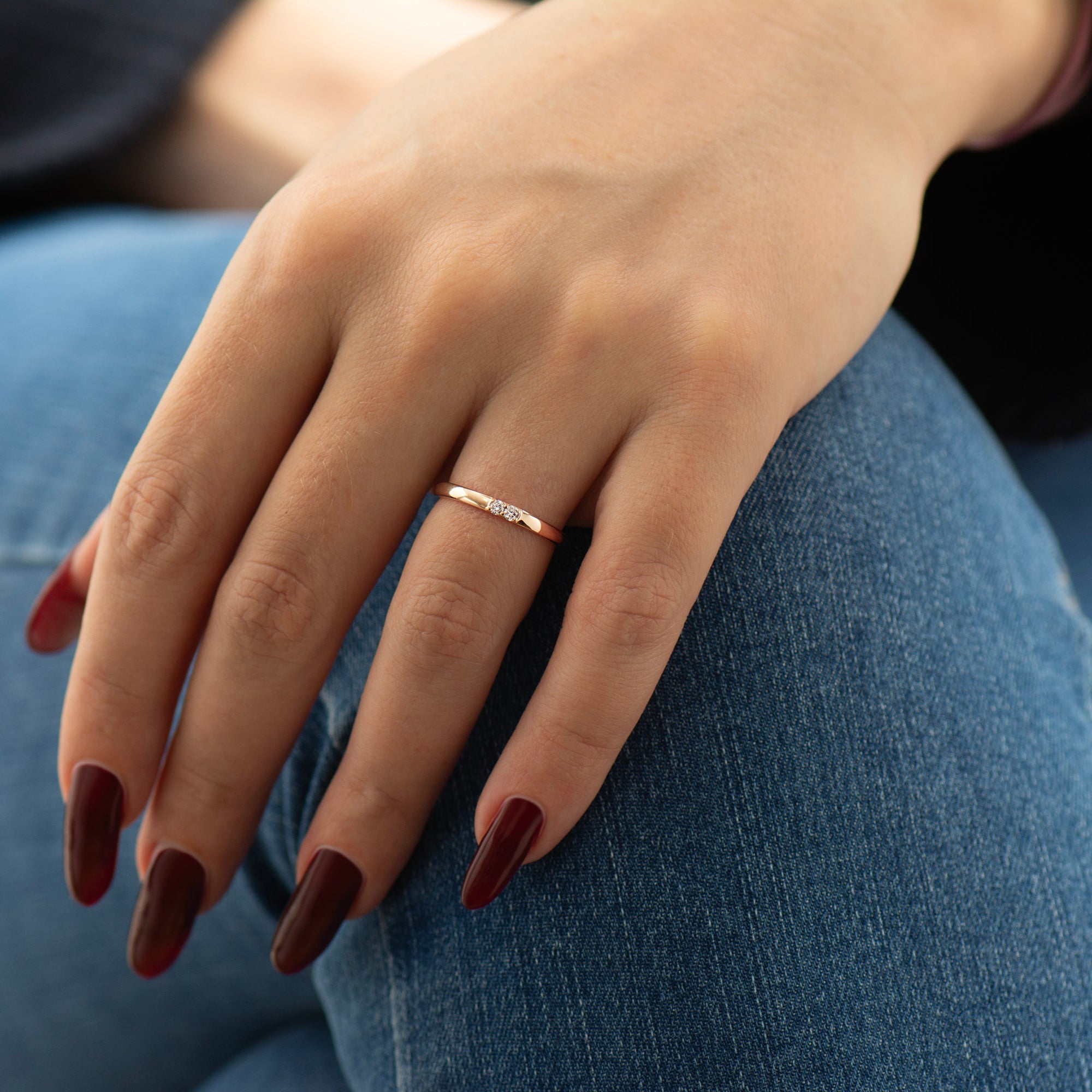 2 mm 2 Diamonds Wedding