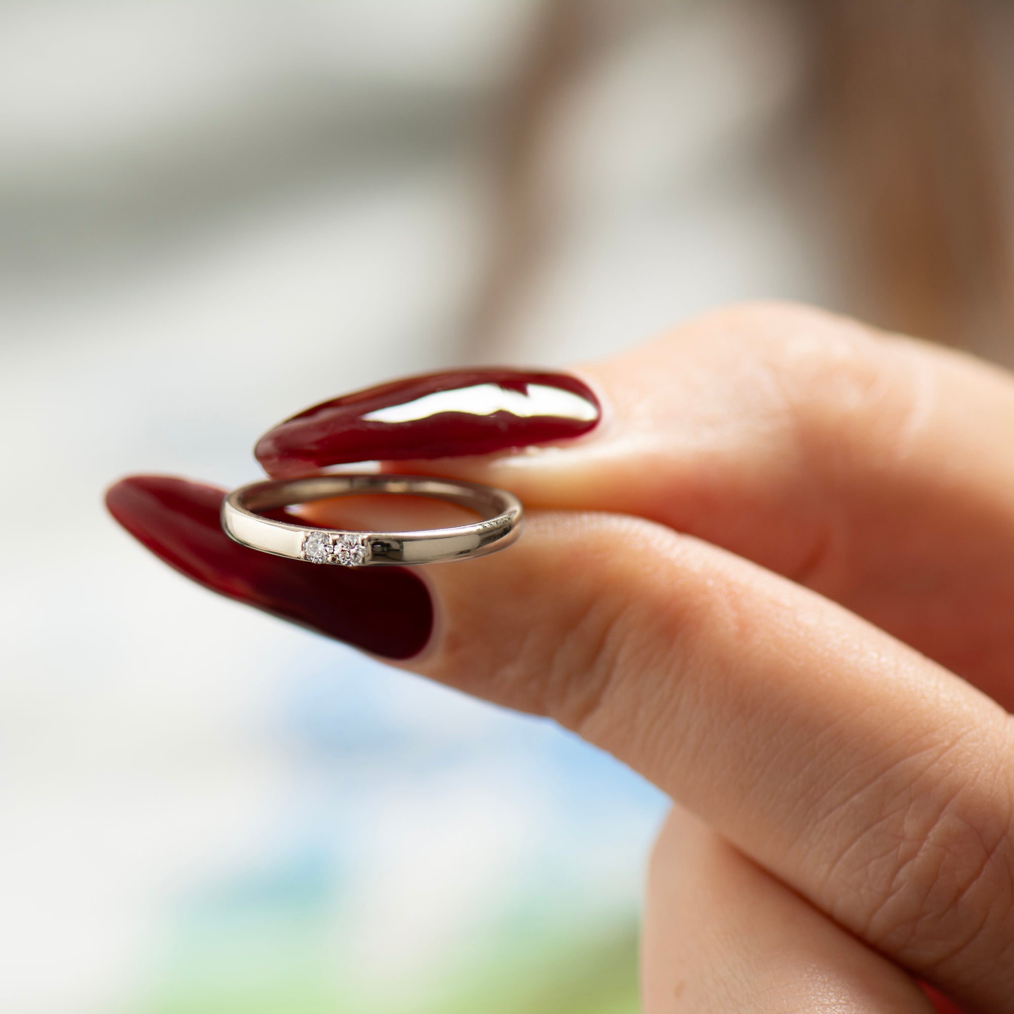 2 mm 2 Diamonds Wedding