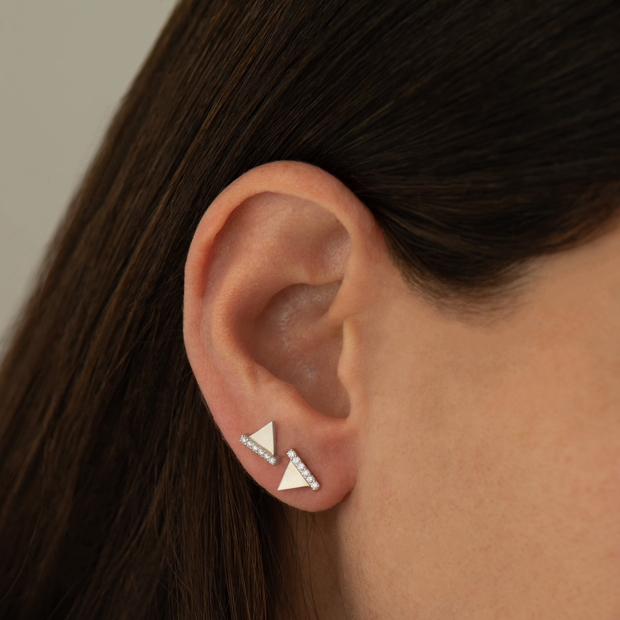 Triangle Gold Earrings