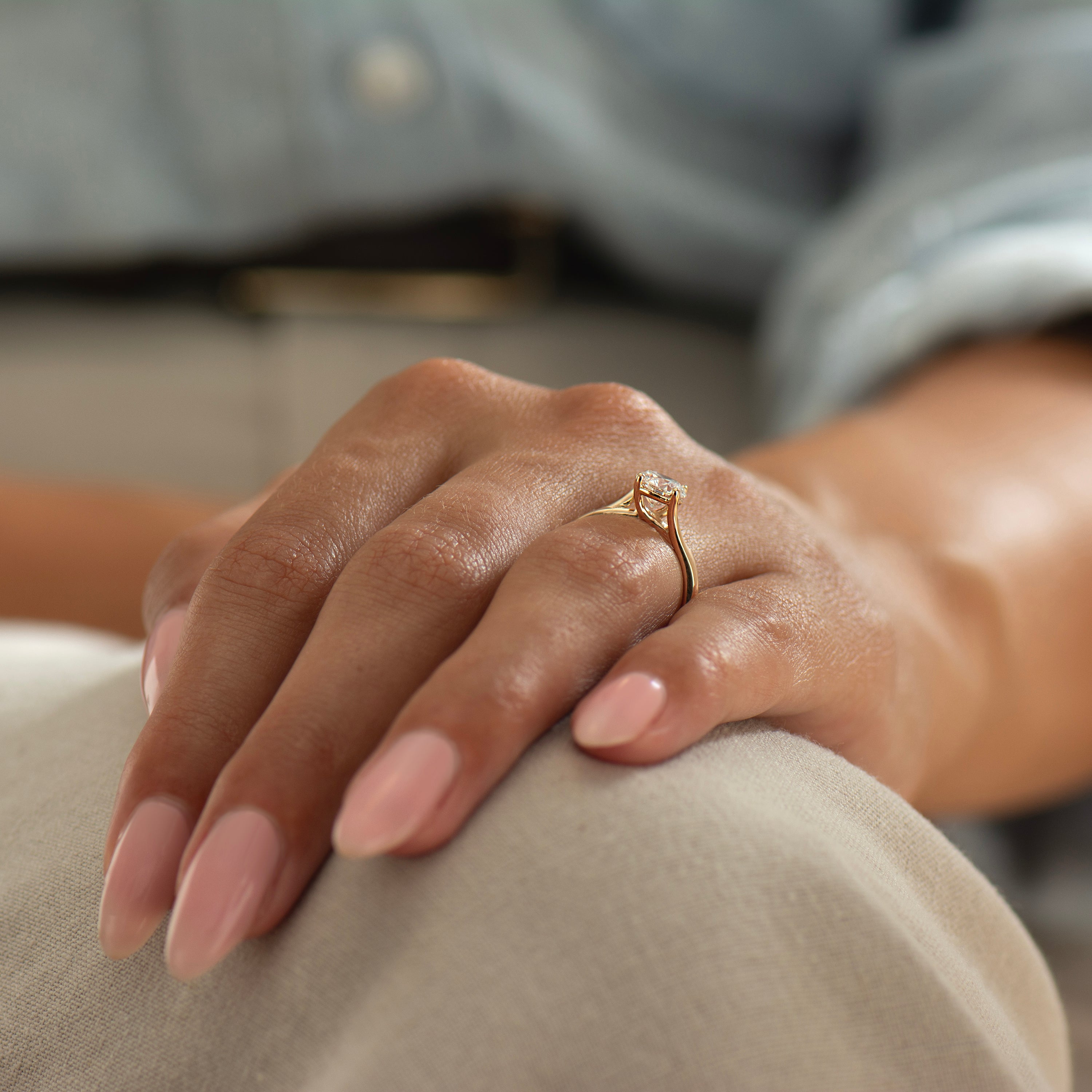 Large Bypass Engagement Ring