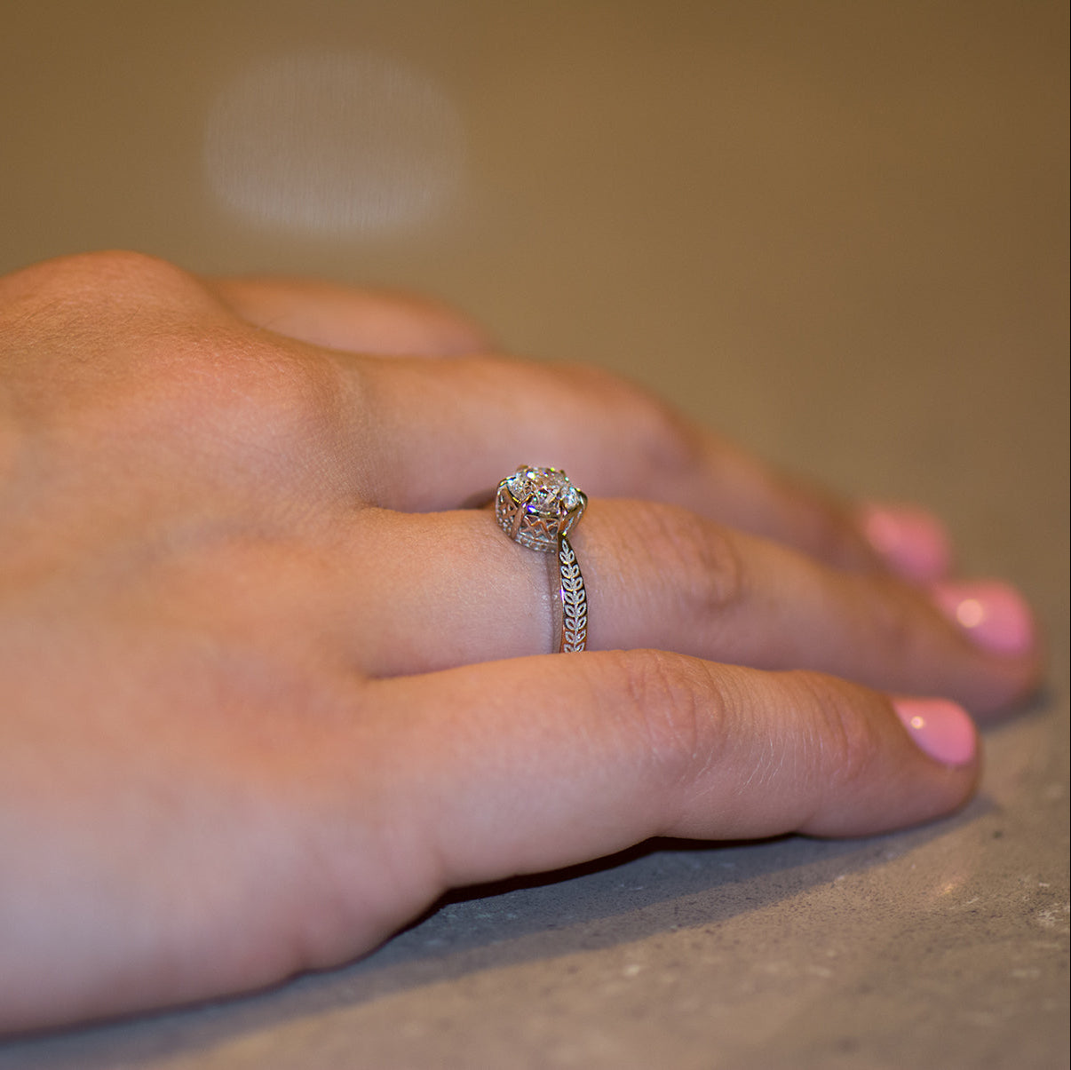 Vintage Style Engagement Ring