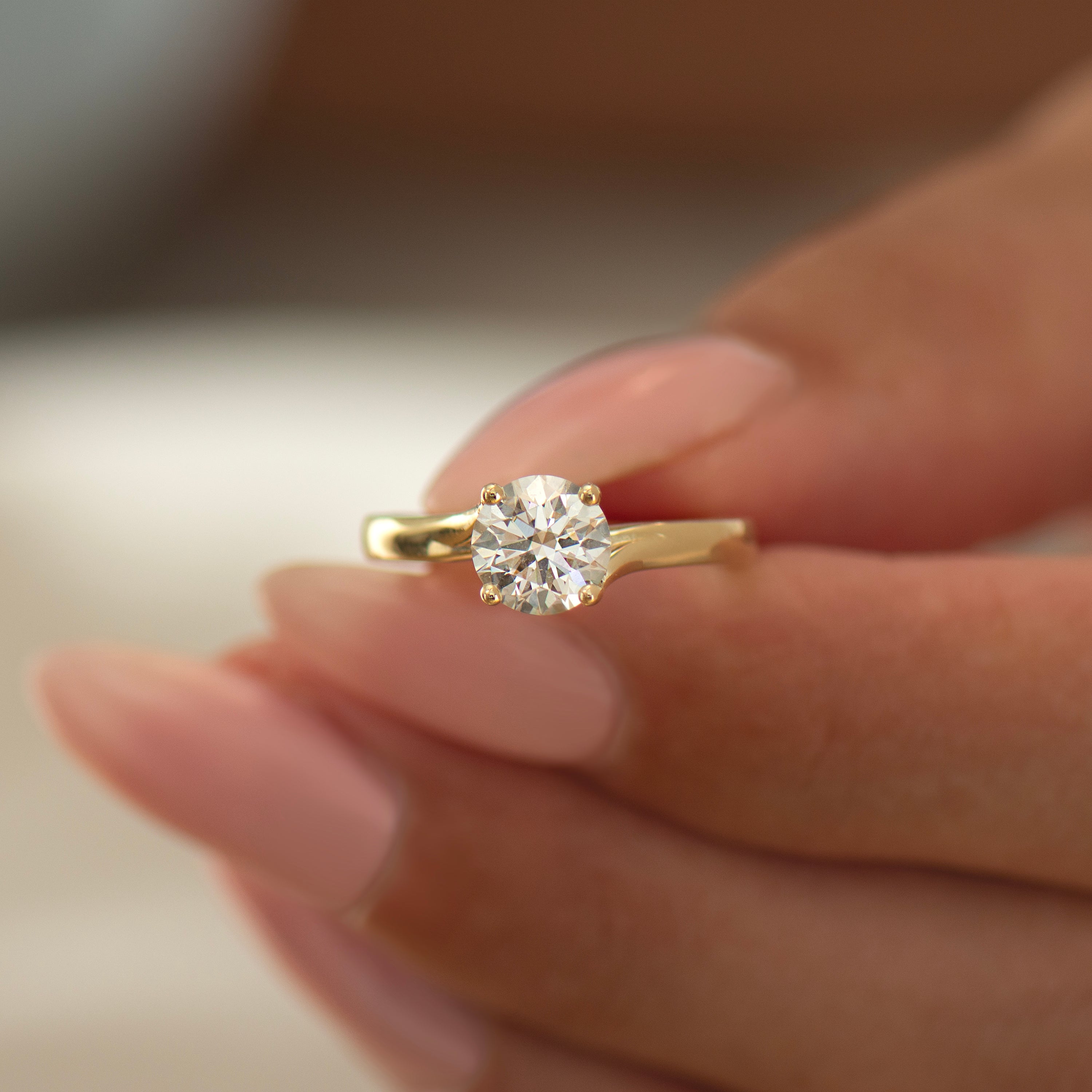 Large Bypass Engagement Ring
