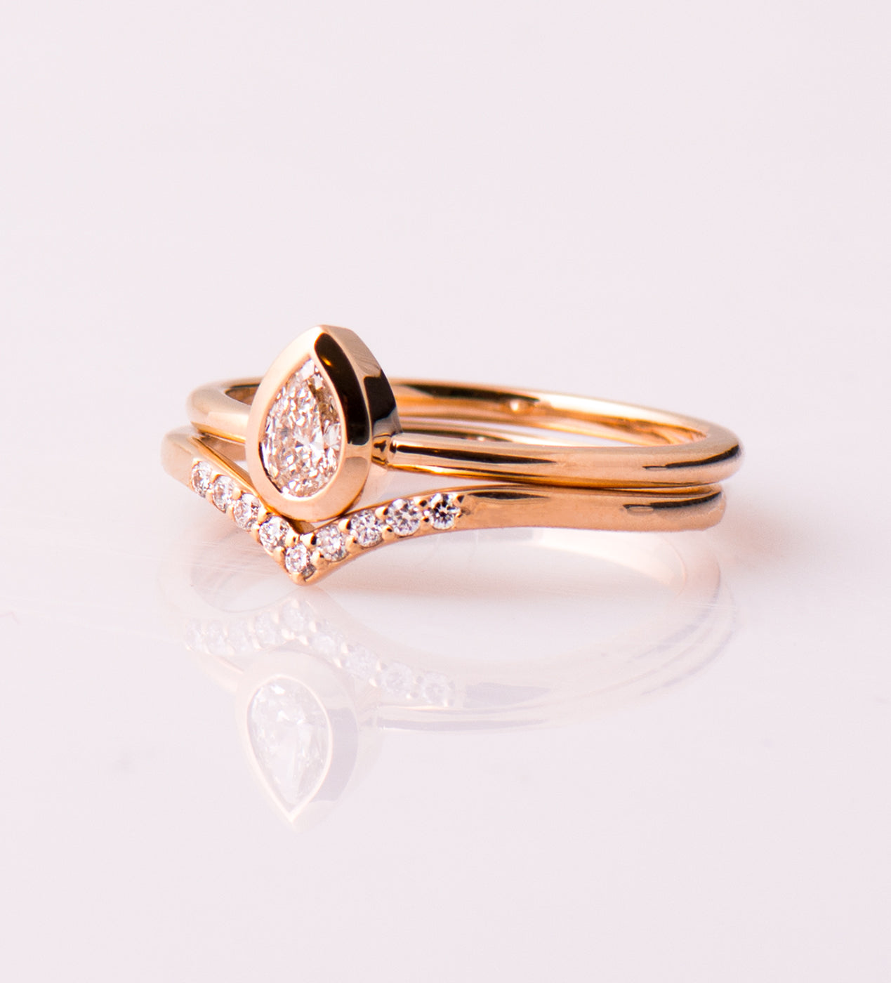 Pear Cut Diamond Ring Set