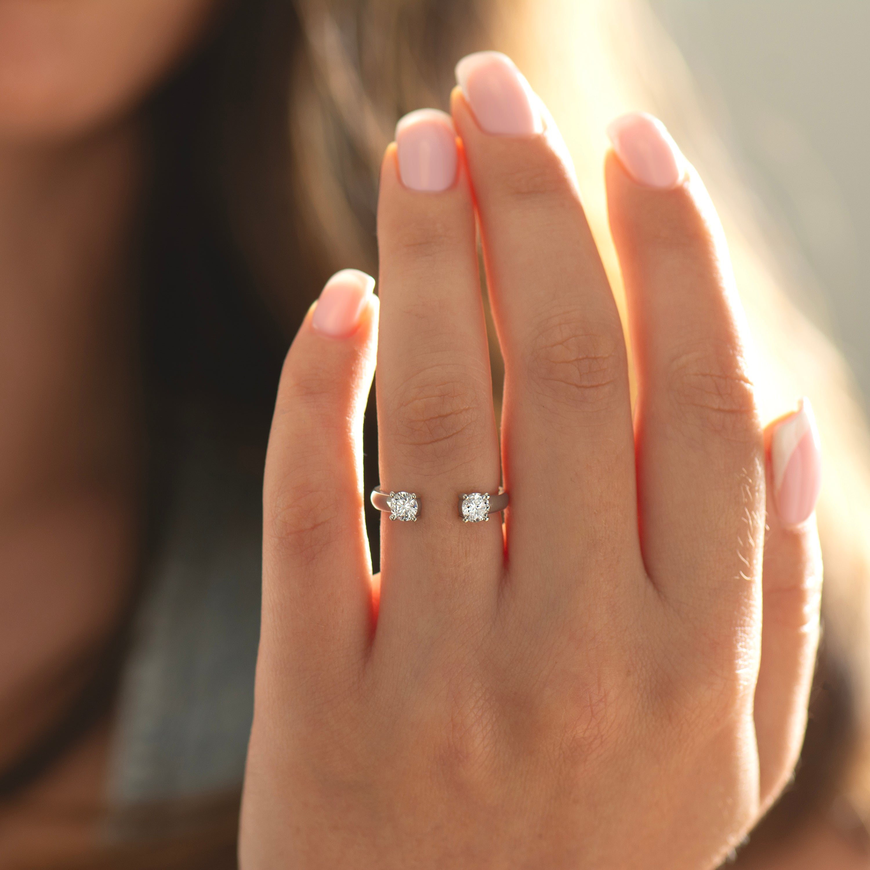 Open Double Diamond Ring