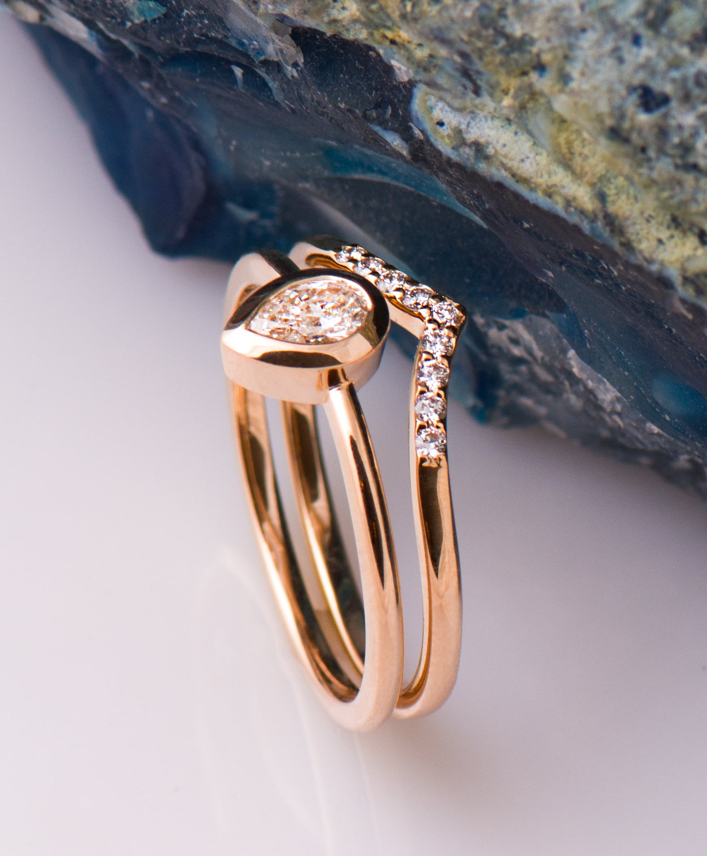 Pear Cut Diamond Ring Set