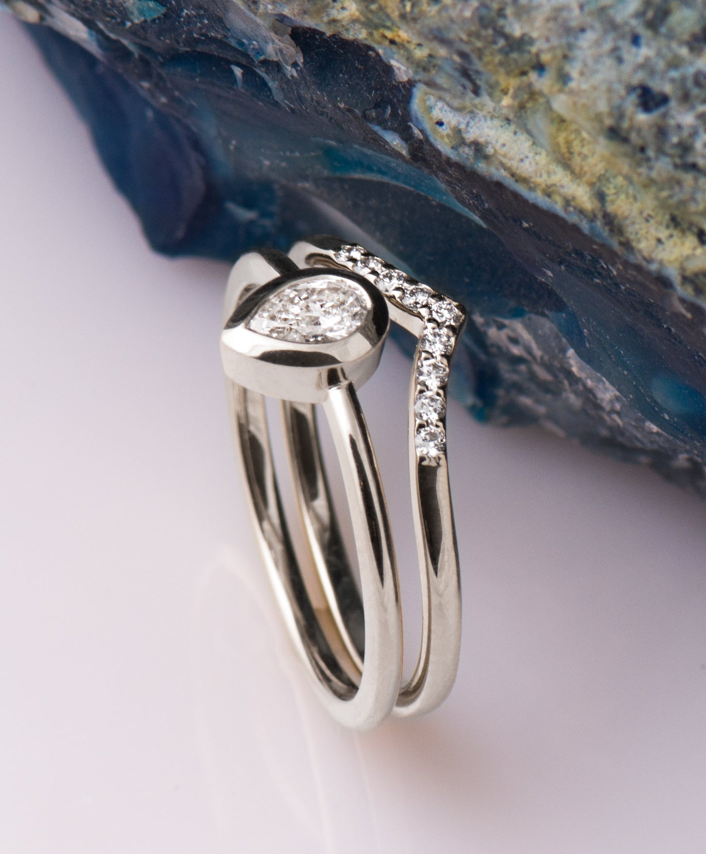 Pear Cut Diamond Ring Set