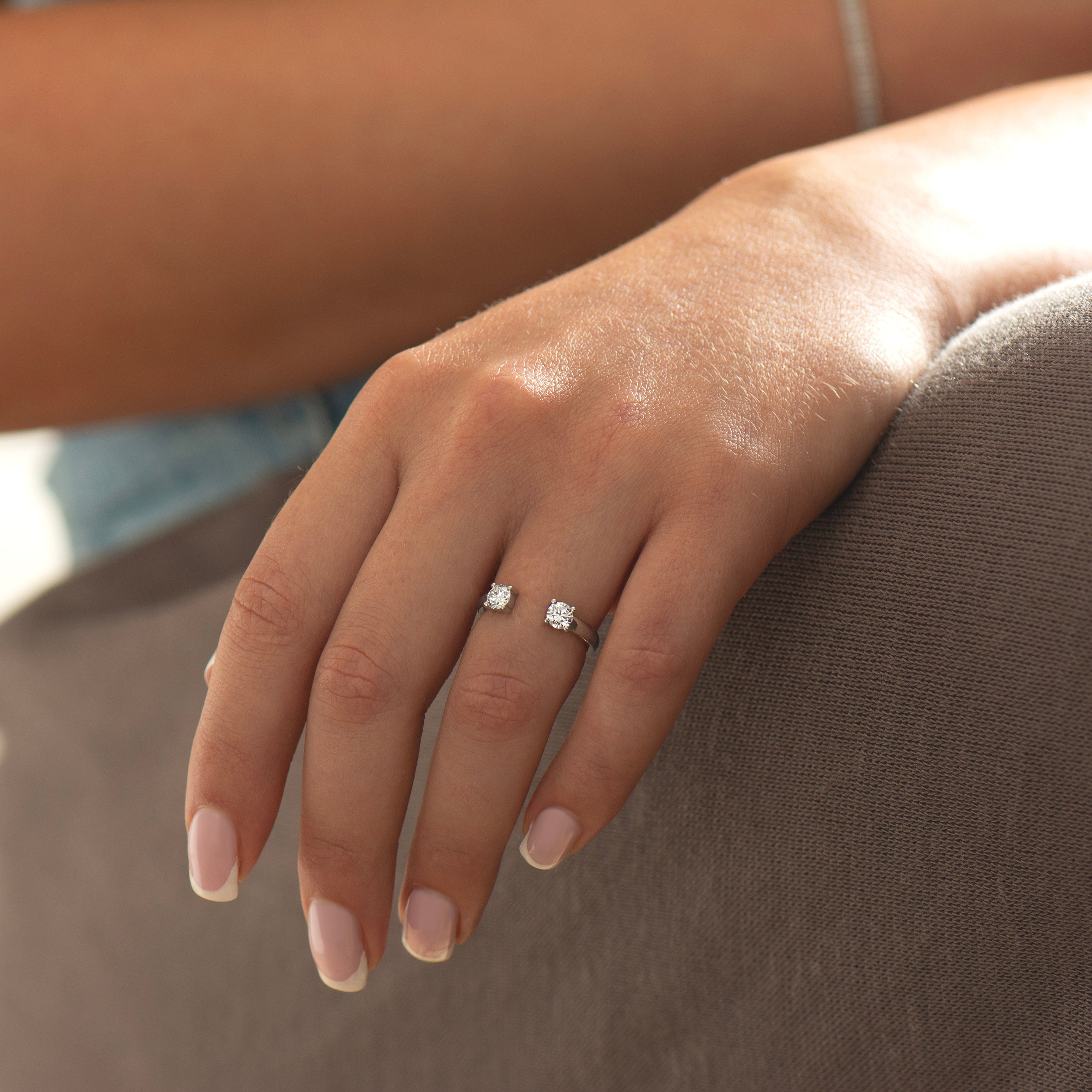Open Double Diamond Ring
