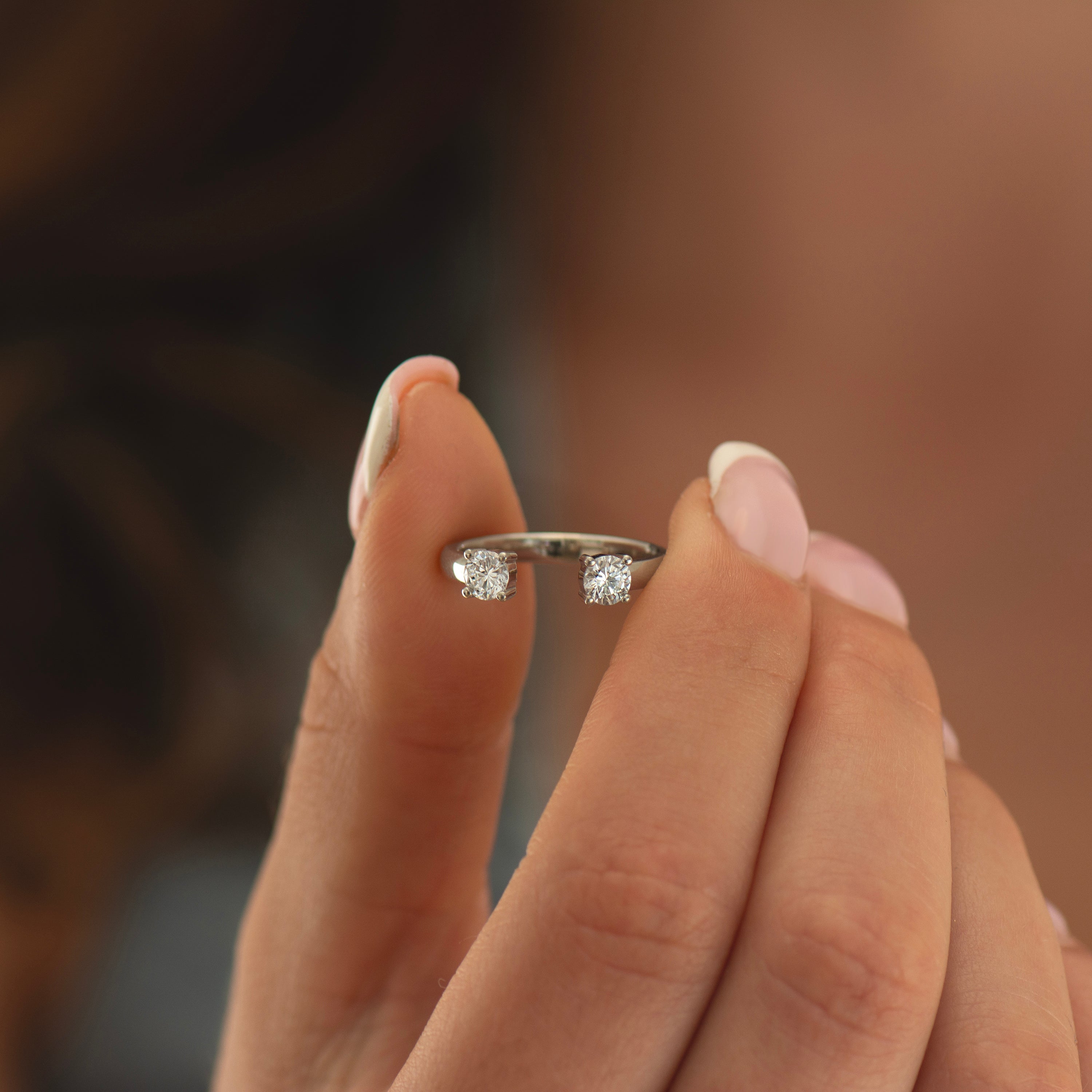 Open Double Diamond Ring