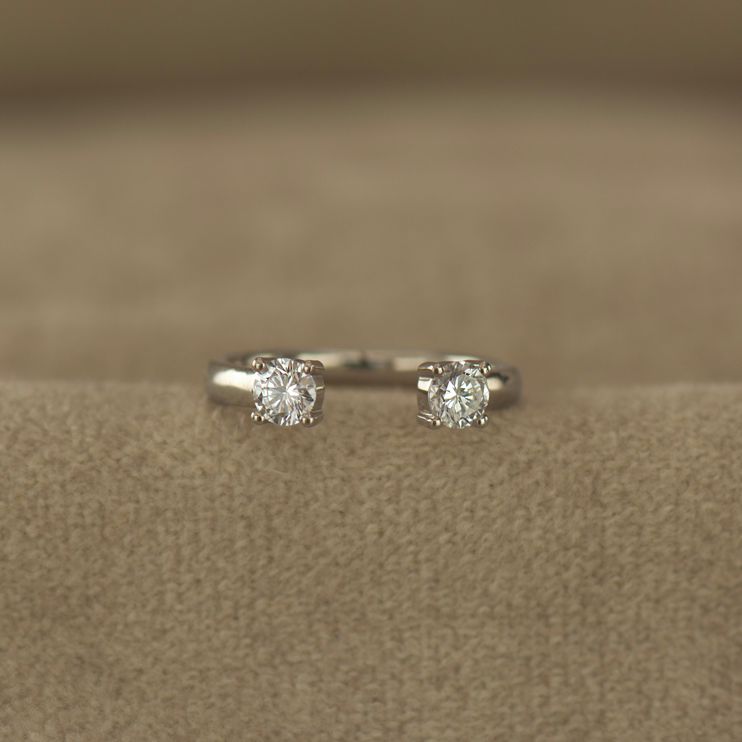 Open Double Diamond Ring
