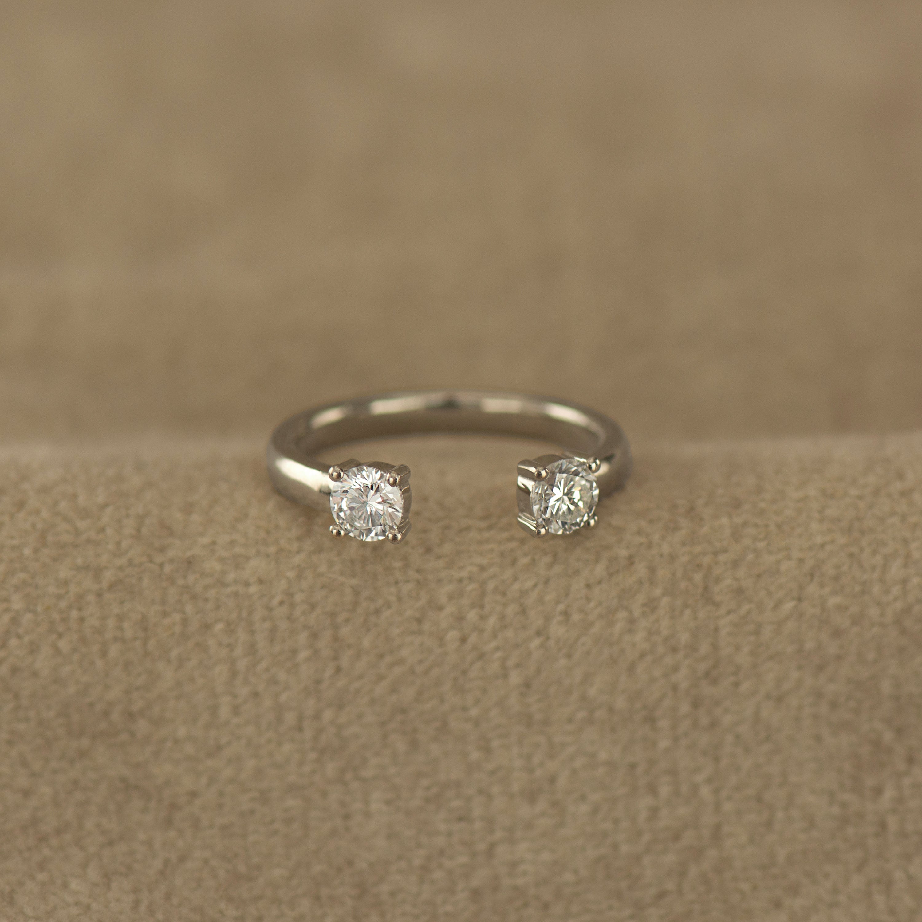 Open Double Diamond Ring