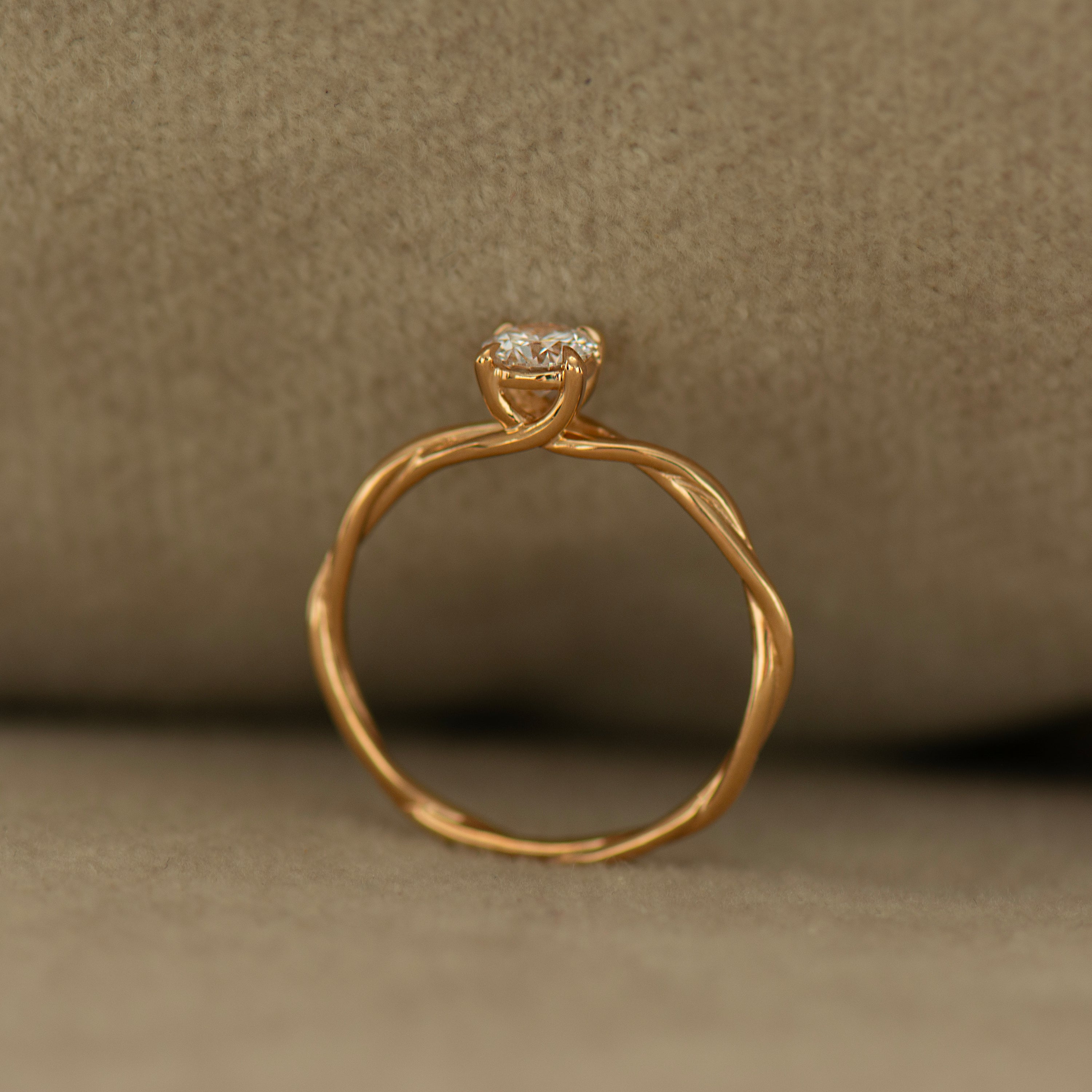 Twisted Rope Engagement Ring