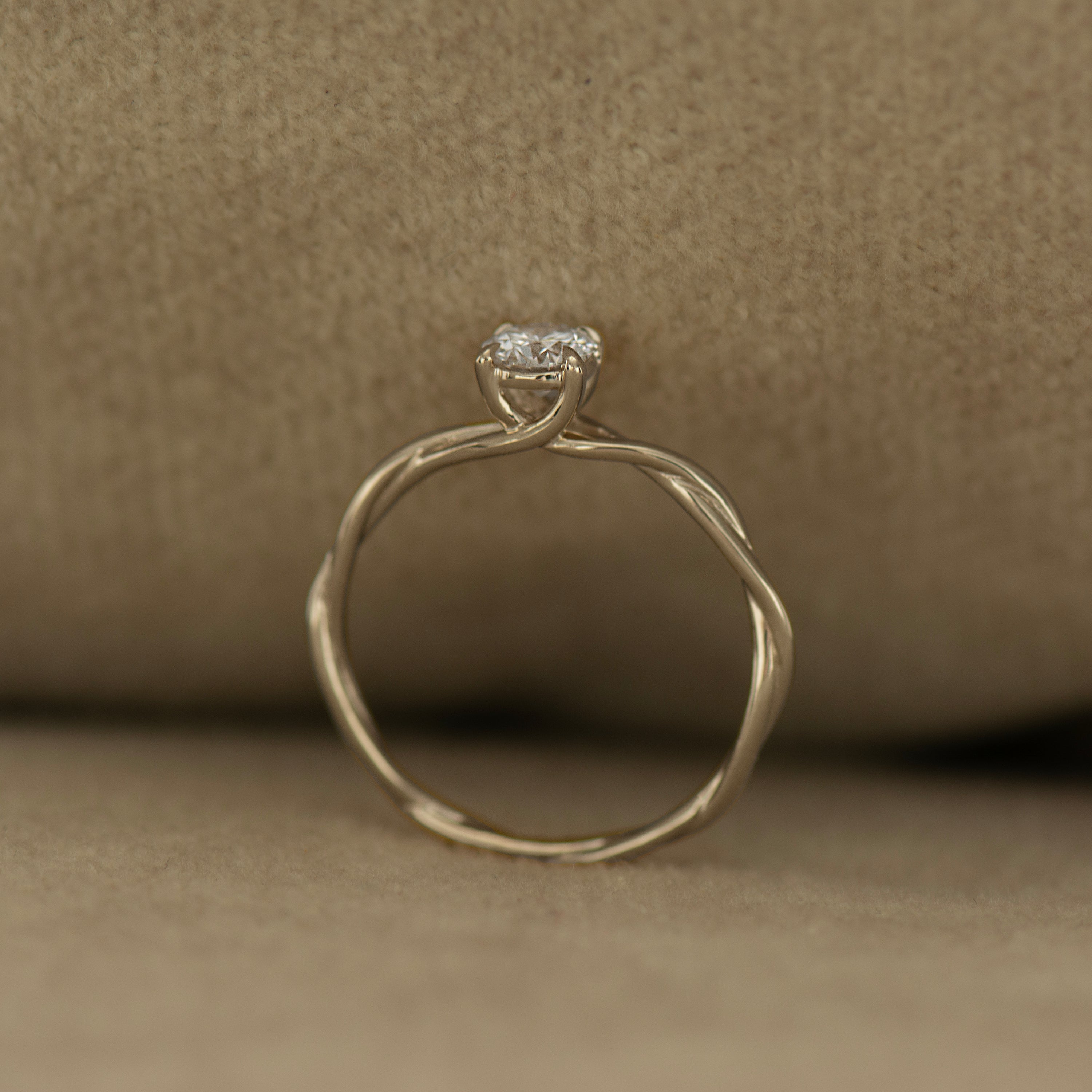 Twisted Rope Engagement Ring