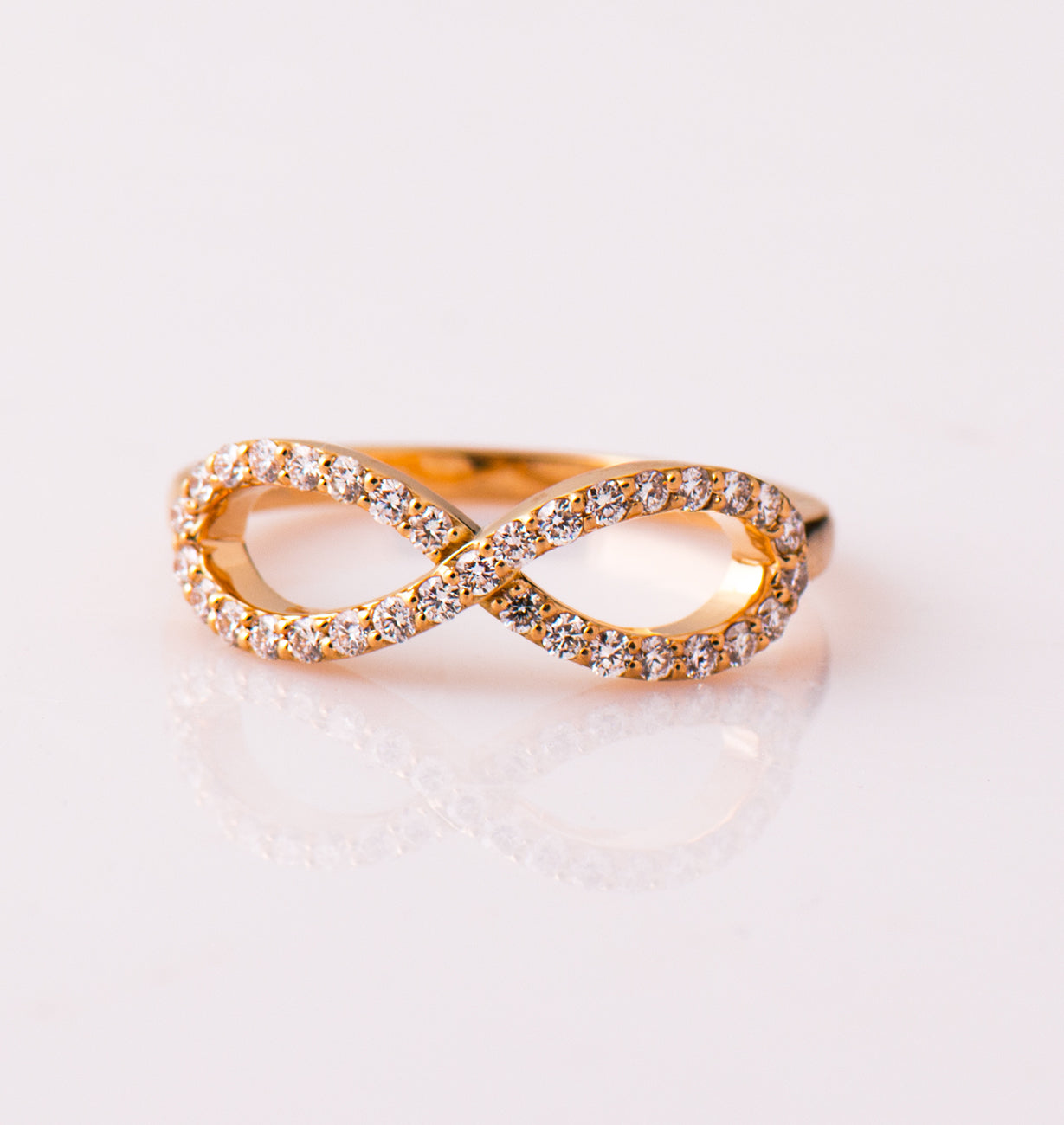 Infinity Symbol Diamonds Ring