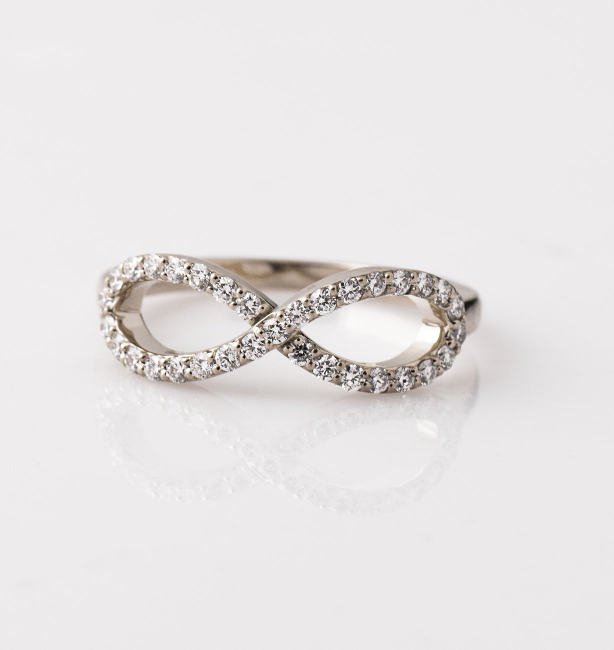 Infinity Symbol Diamonds Ring