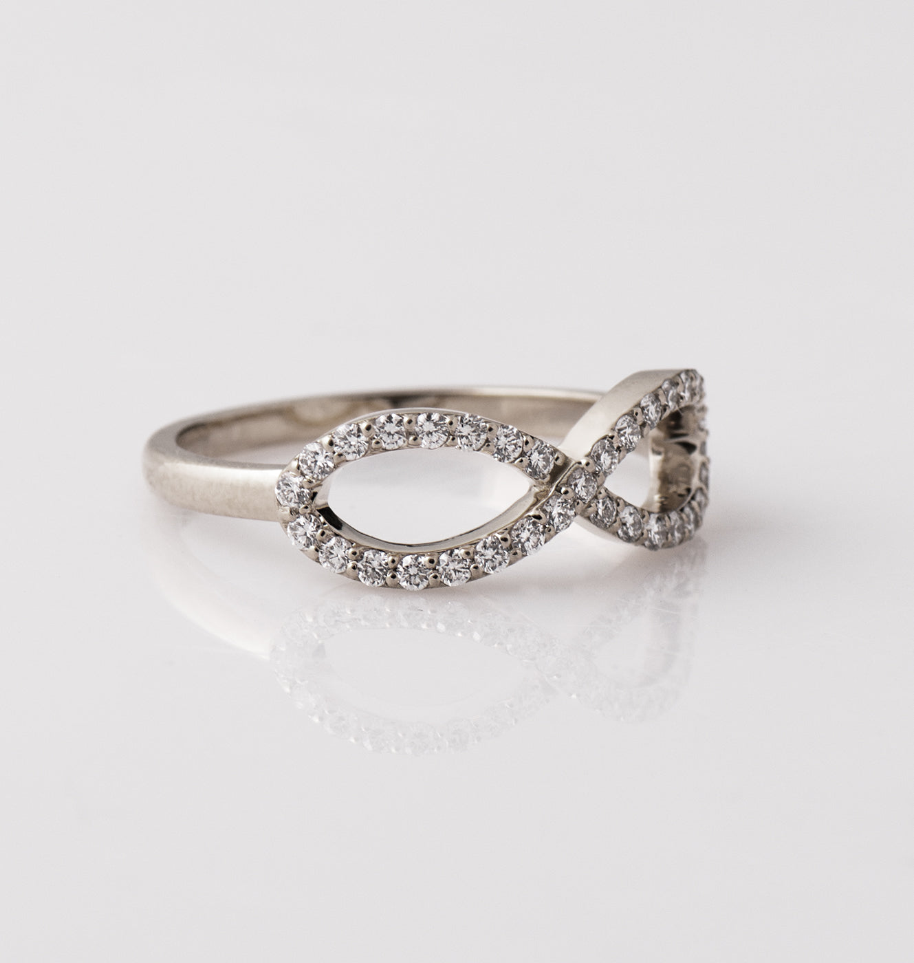 Infinity Symbol Diamonds Ring