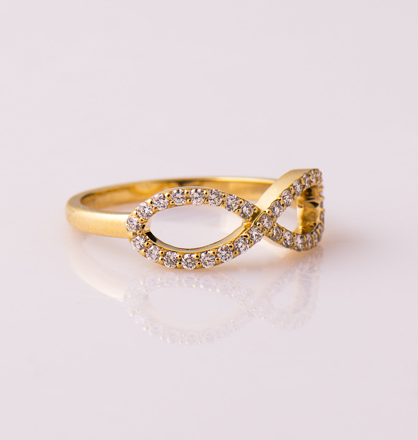 Infinity Symbol Diamonds Ring