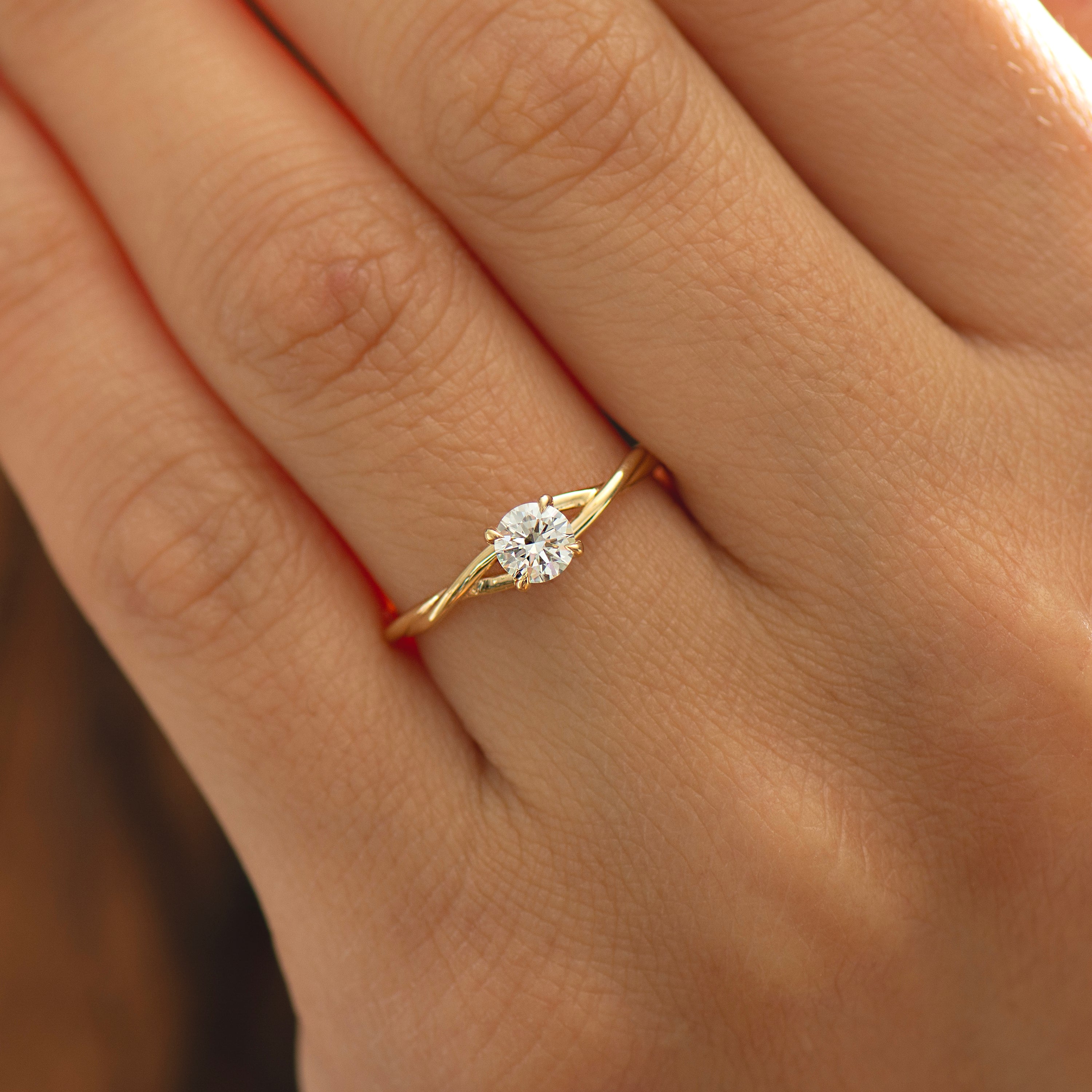 Twisted Rope Engagement Ring