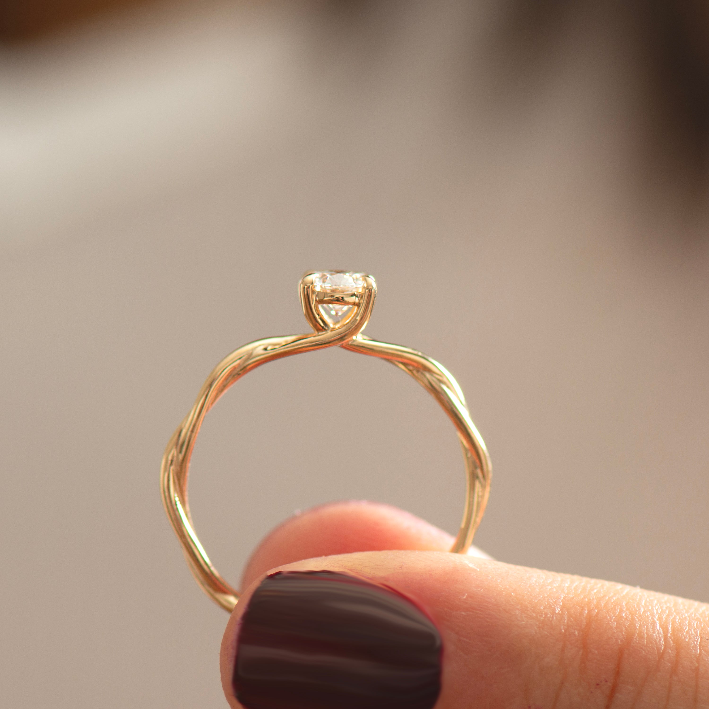 Twisted Rope Engagement Ring